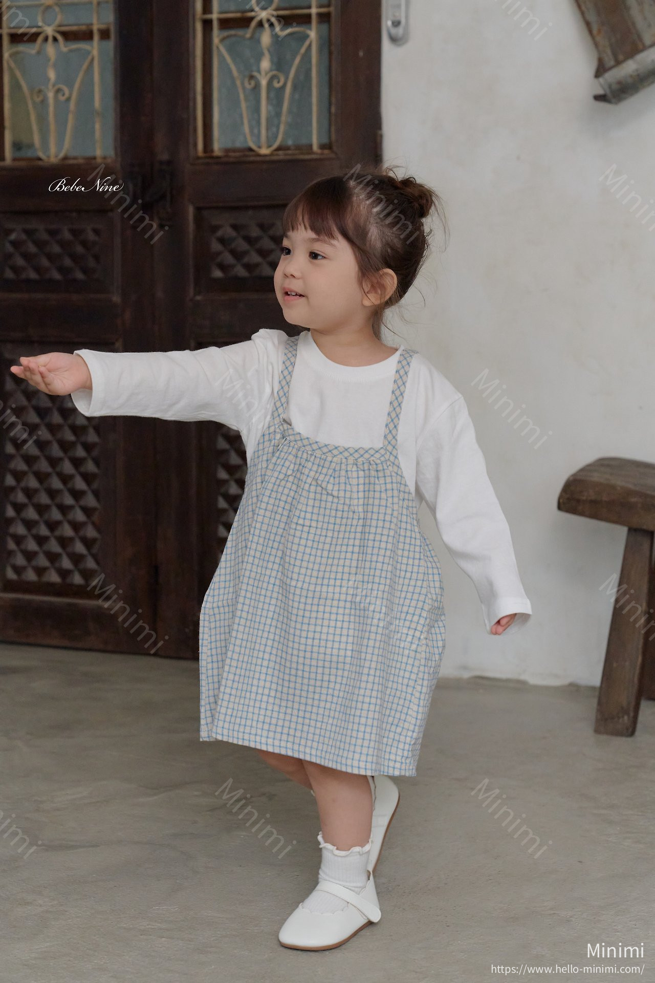 bebe nine Caramel Pinafore Skirt - 韓國童裝代購主圖