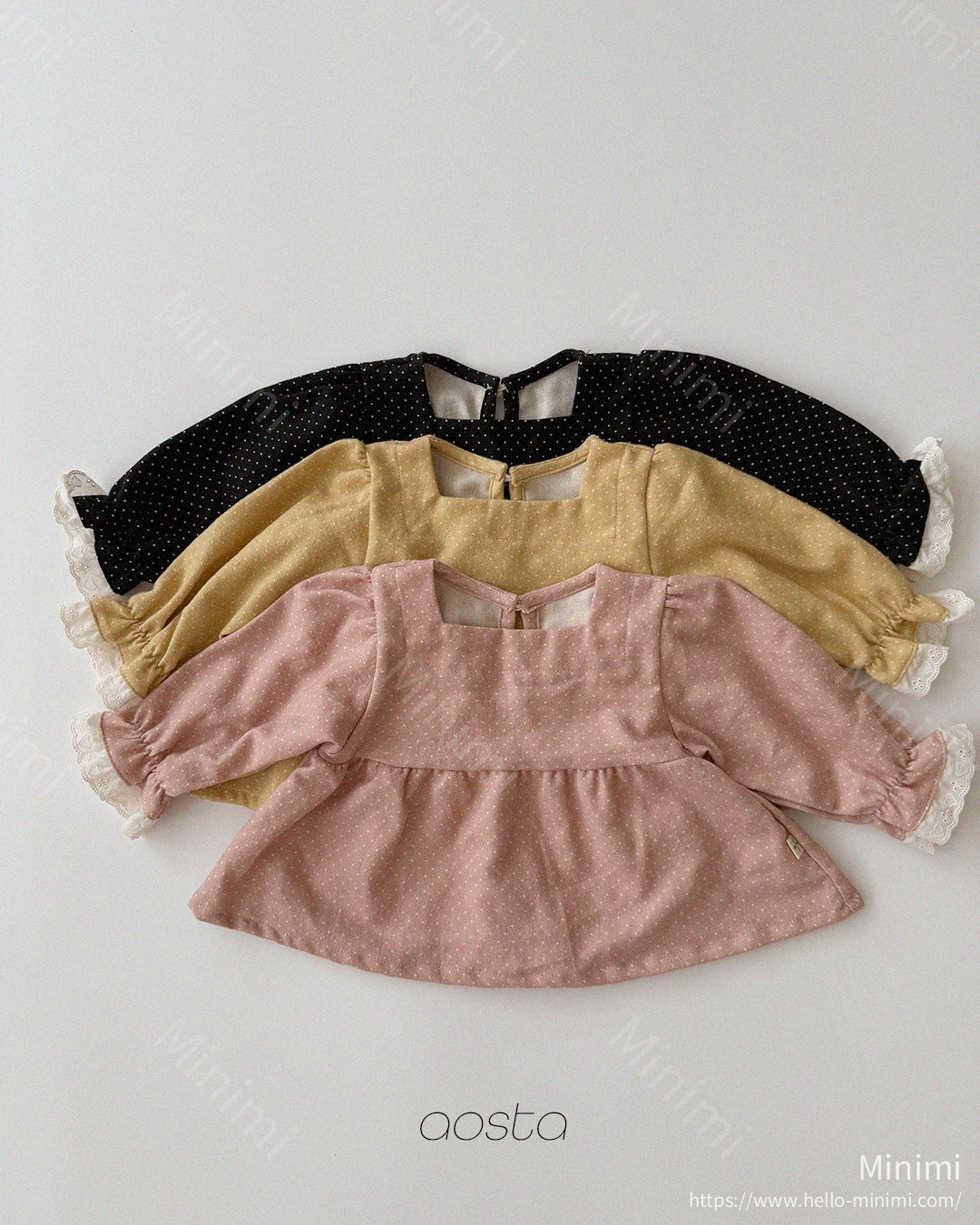 Aosta atelier Milk Dot Blouse 韓國童裝現貨