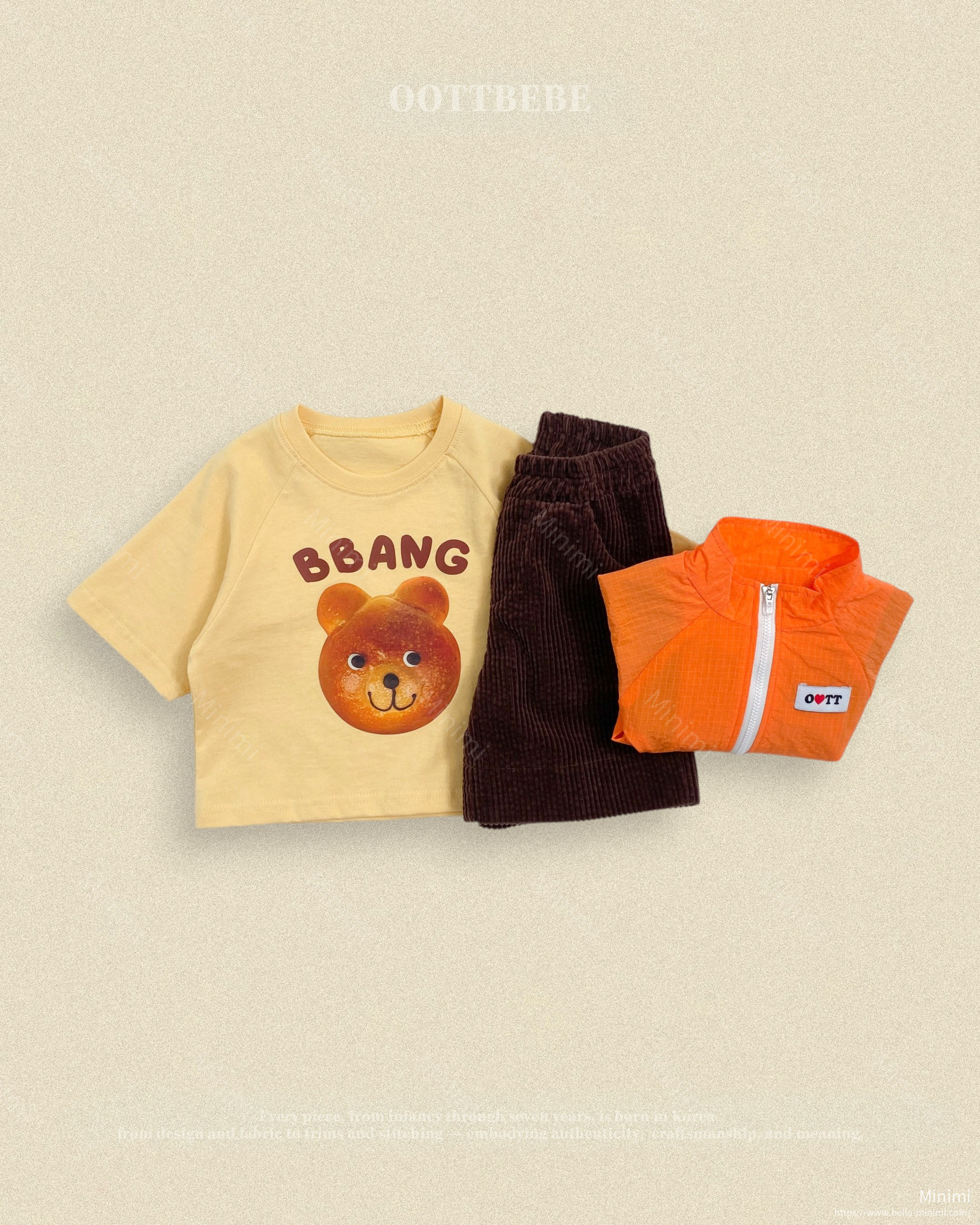 oott bebe Bread Raglan T-shirt (Kids) 細節圖 6