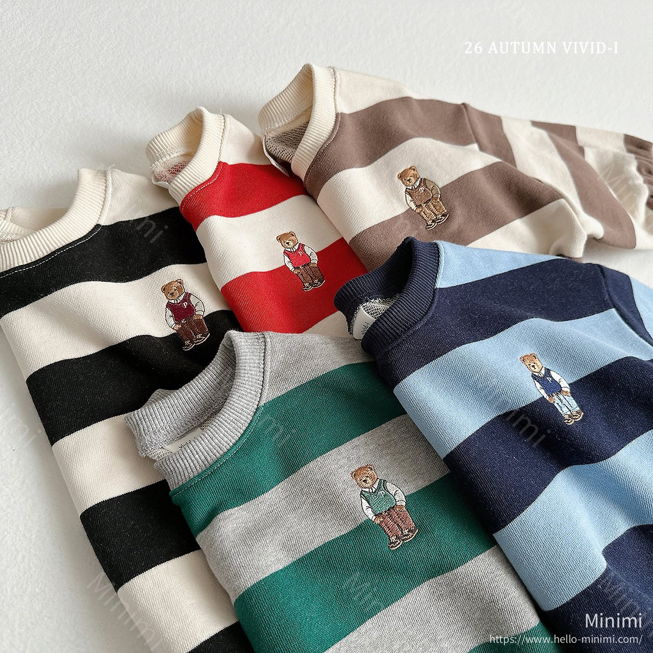 VIVID-I Big Stripe Bear Embroidery Sweatshirt 細節圖 19