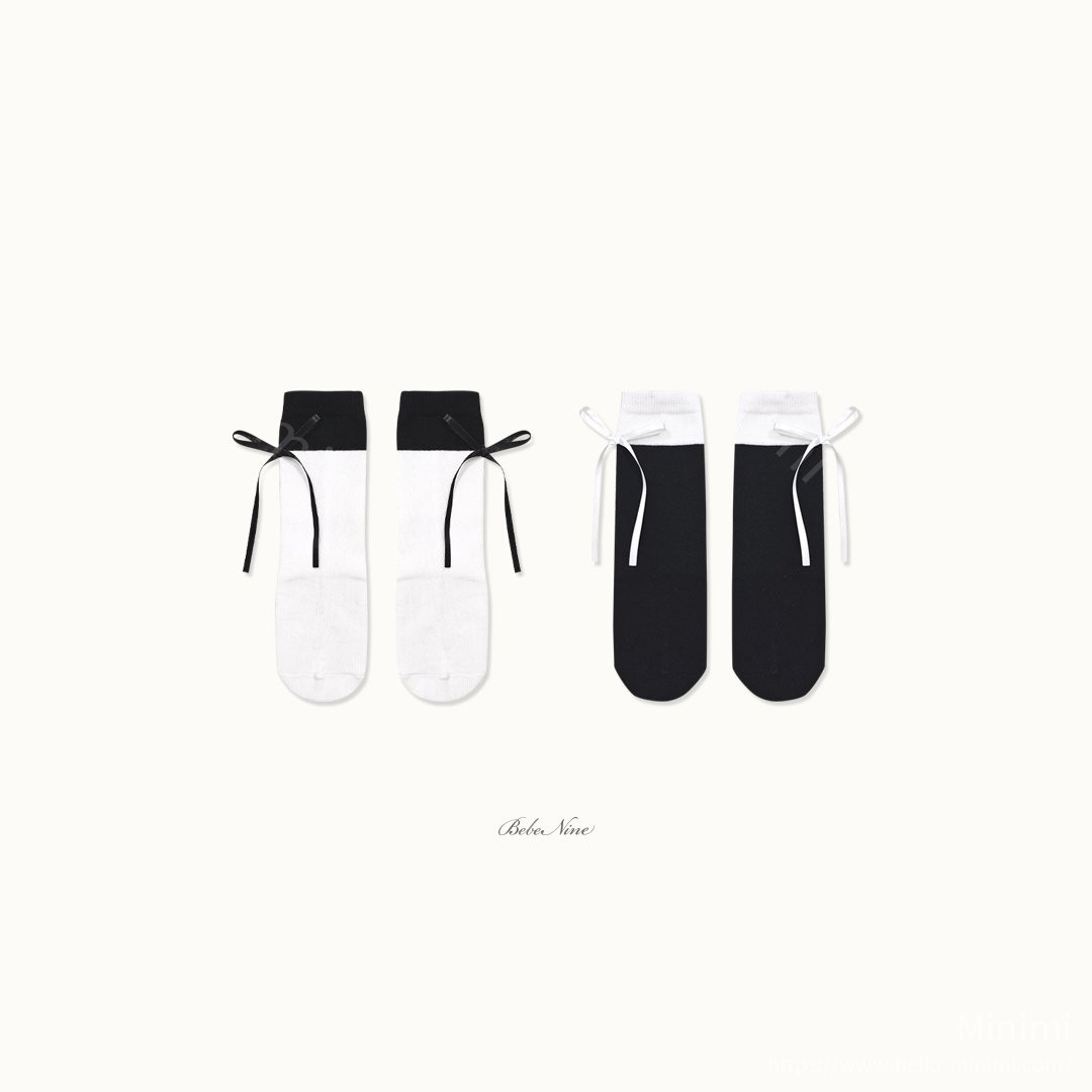 Nine Ribbon Knee Socks Set