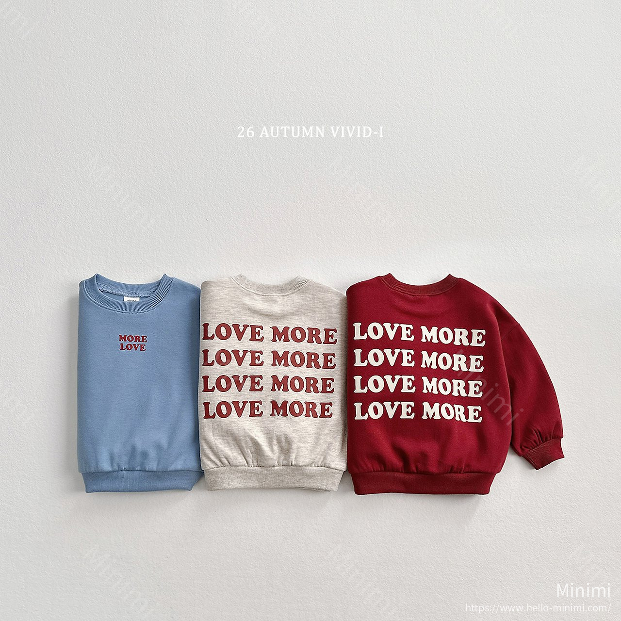 VIVID-I Love More Sweatshirt - 韓國童裝代購主圖
