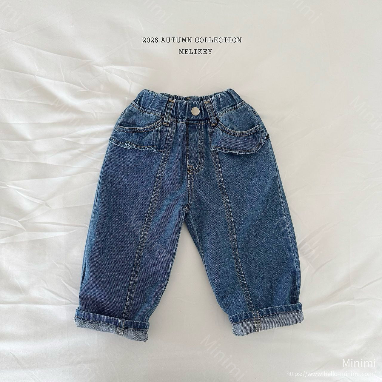 Melikey Frill Slit Denim Pants 細節圖 1