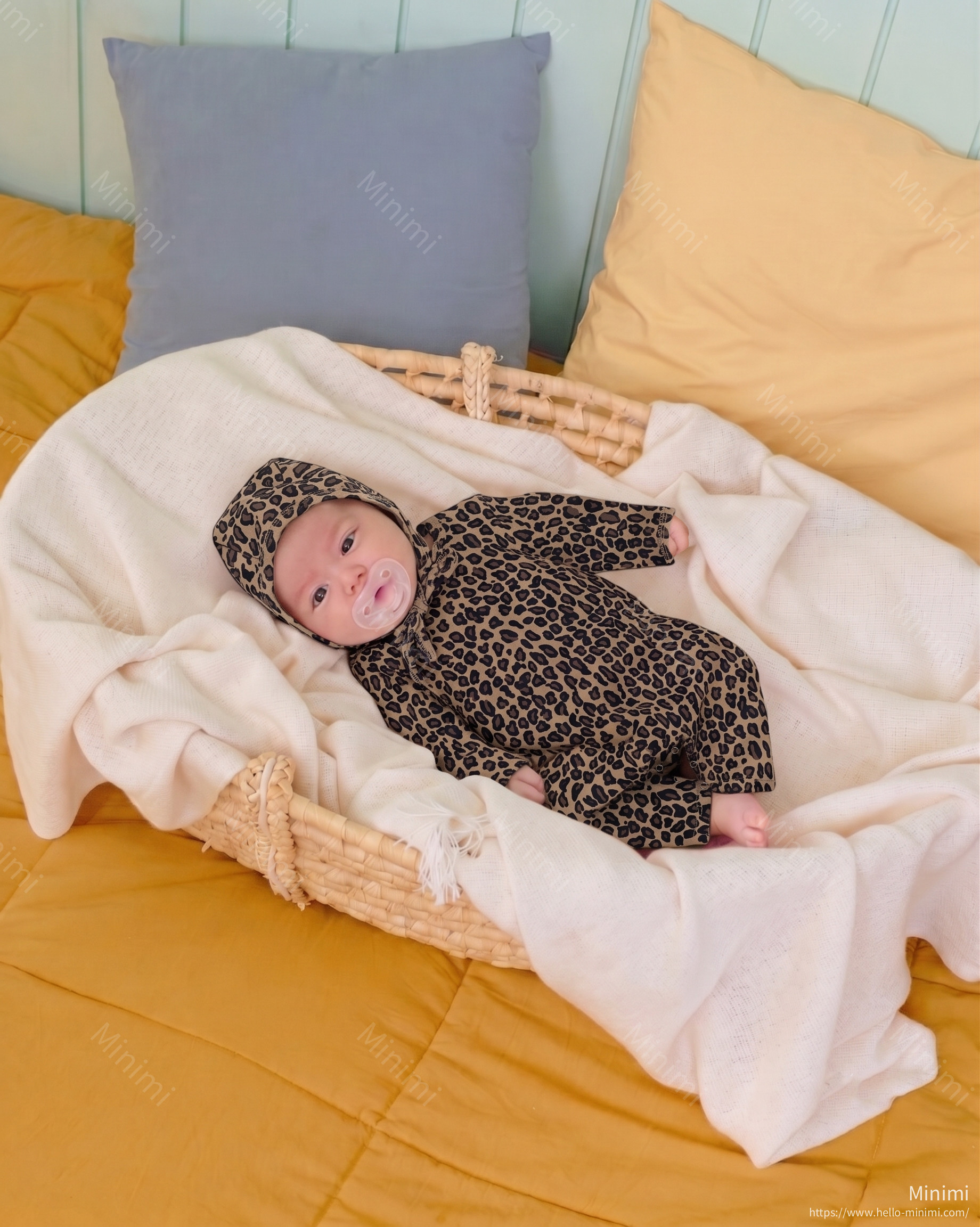 oott bebe Little Leopard Full Bodysuit + Bonnet Set 細節圖 20