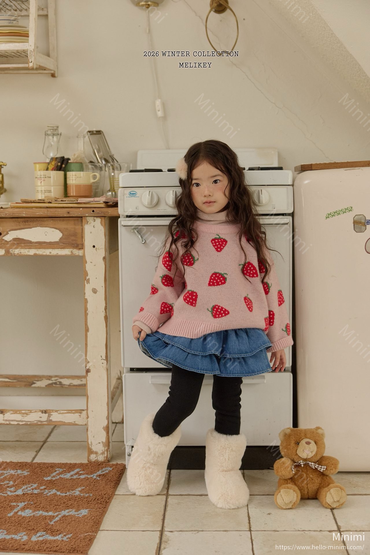 Melikey Denim Tiered Skirt 韓國童裝現貨