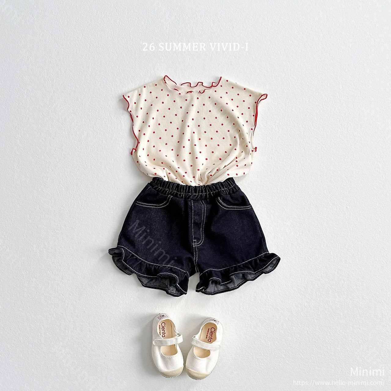 VIVID-I Strawberry Dot Fluted T-Shirt 細節圖 17