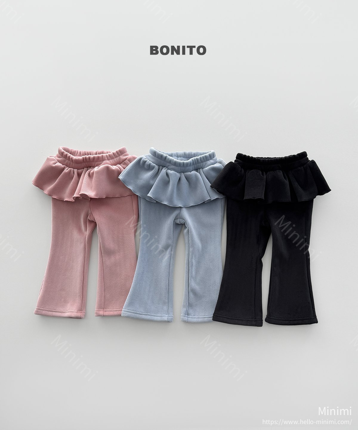 BONITO Velour Frill Bootcut Pants 細節圖 1