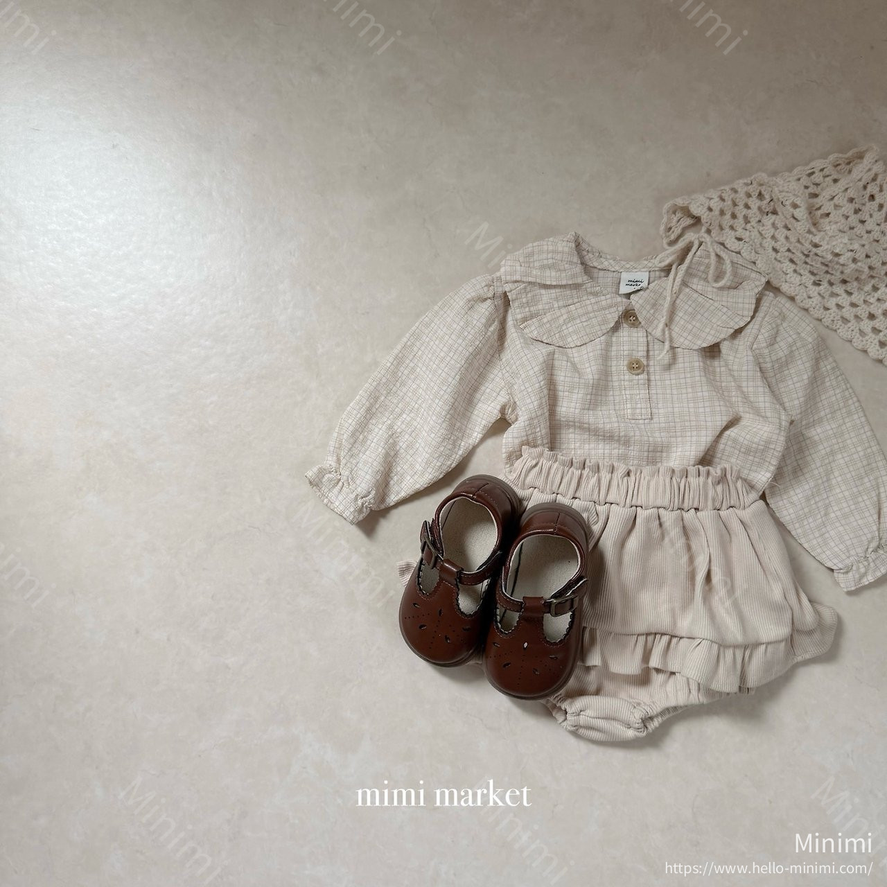 mimi-market Check Balloon Blouse 細節圖 16