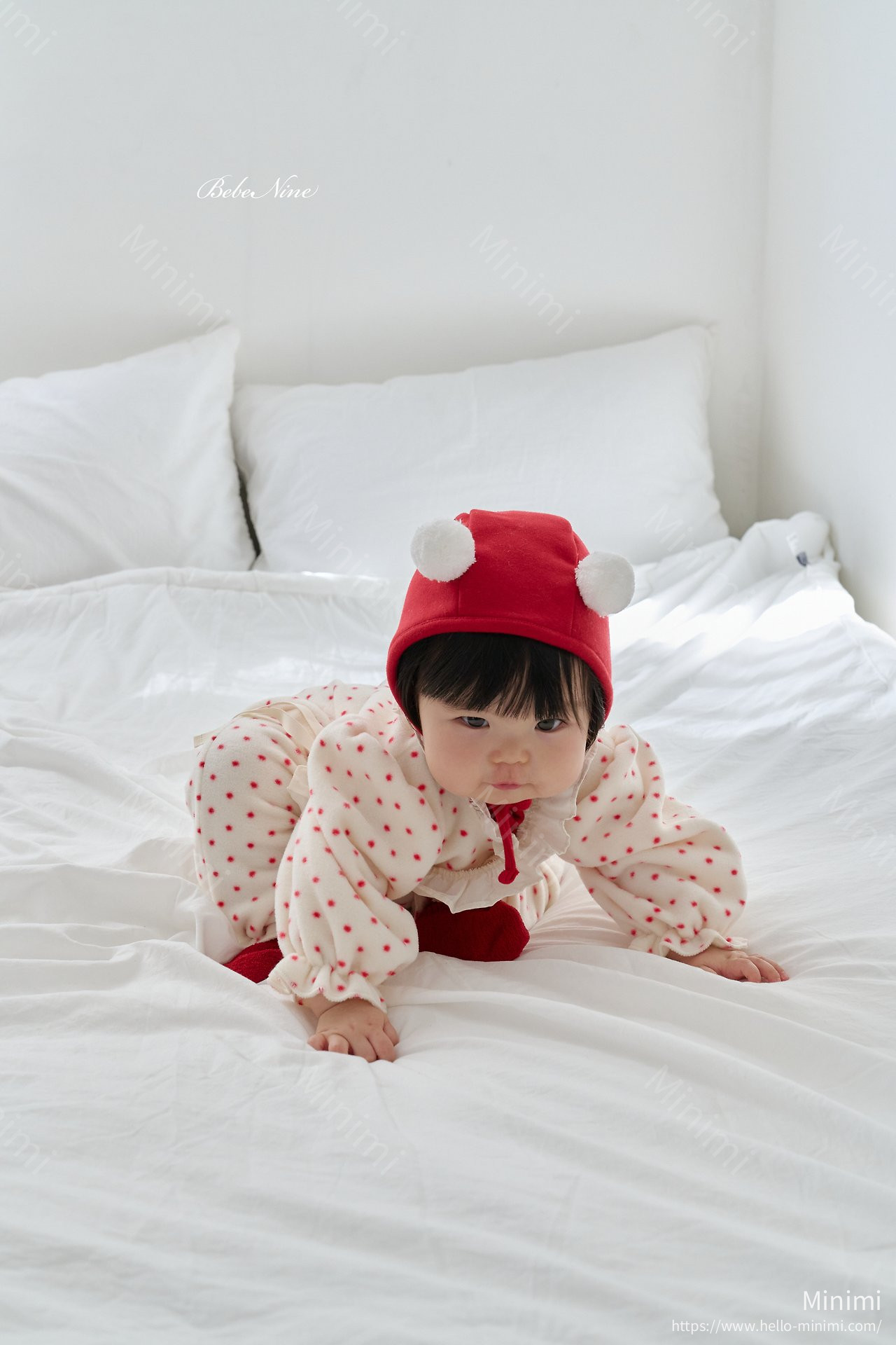bebe nine Polka Dot Frill Romper 細節圖 7