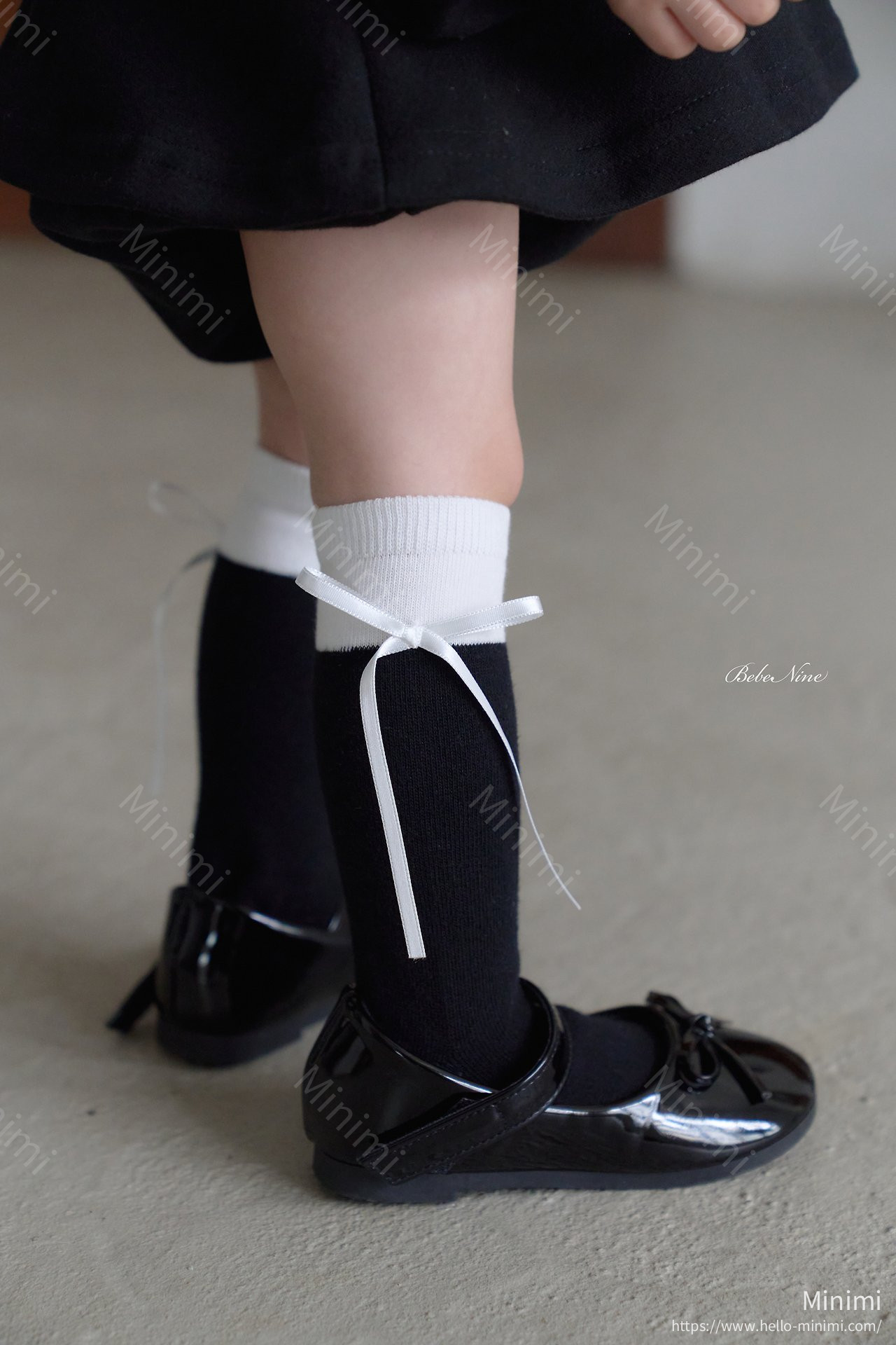 bebe nine Nine Ribbon Knee Socks Set 細節圖 1