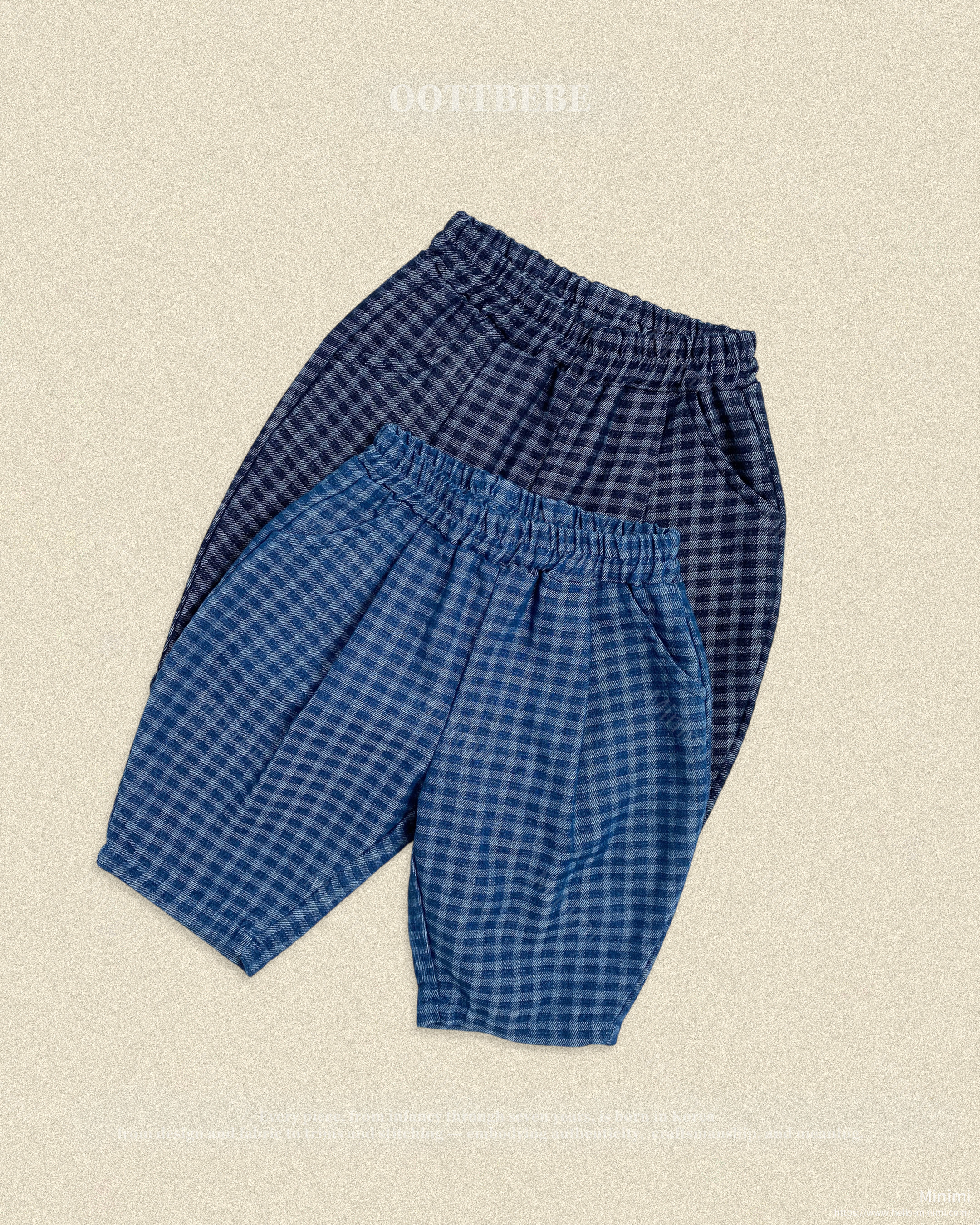 oott bebe Denim Check Pants 細節圖 7