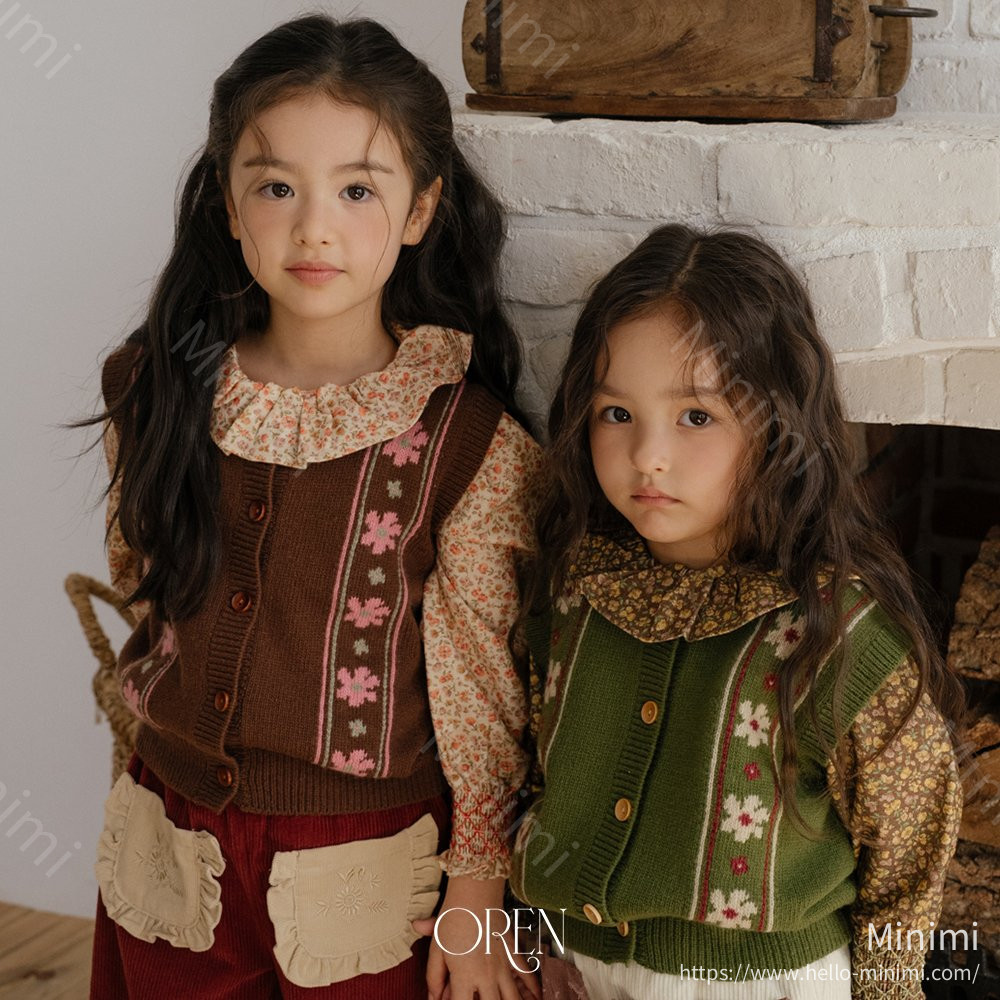 Oren Berthe Fleur Knit Vest - 韓國童裝代購主圖