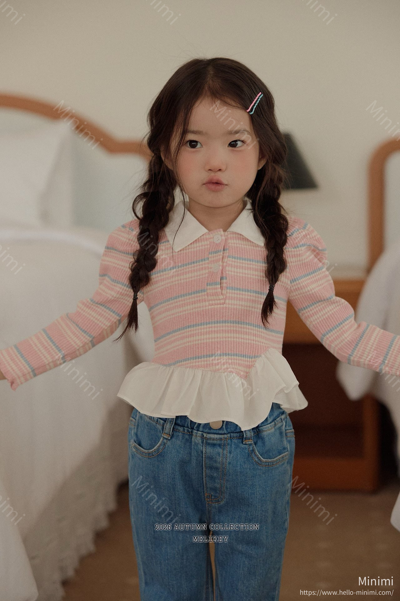 Melikey Diagonal Frill Collar T-shirt 細節圖 29