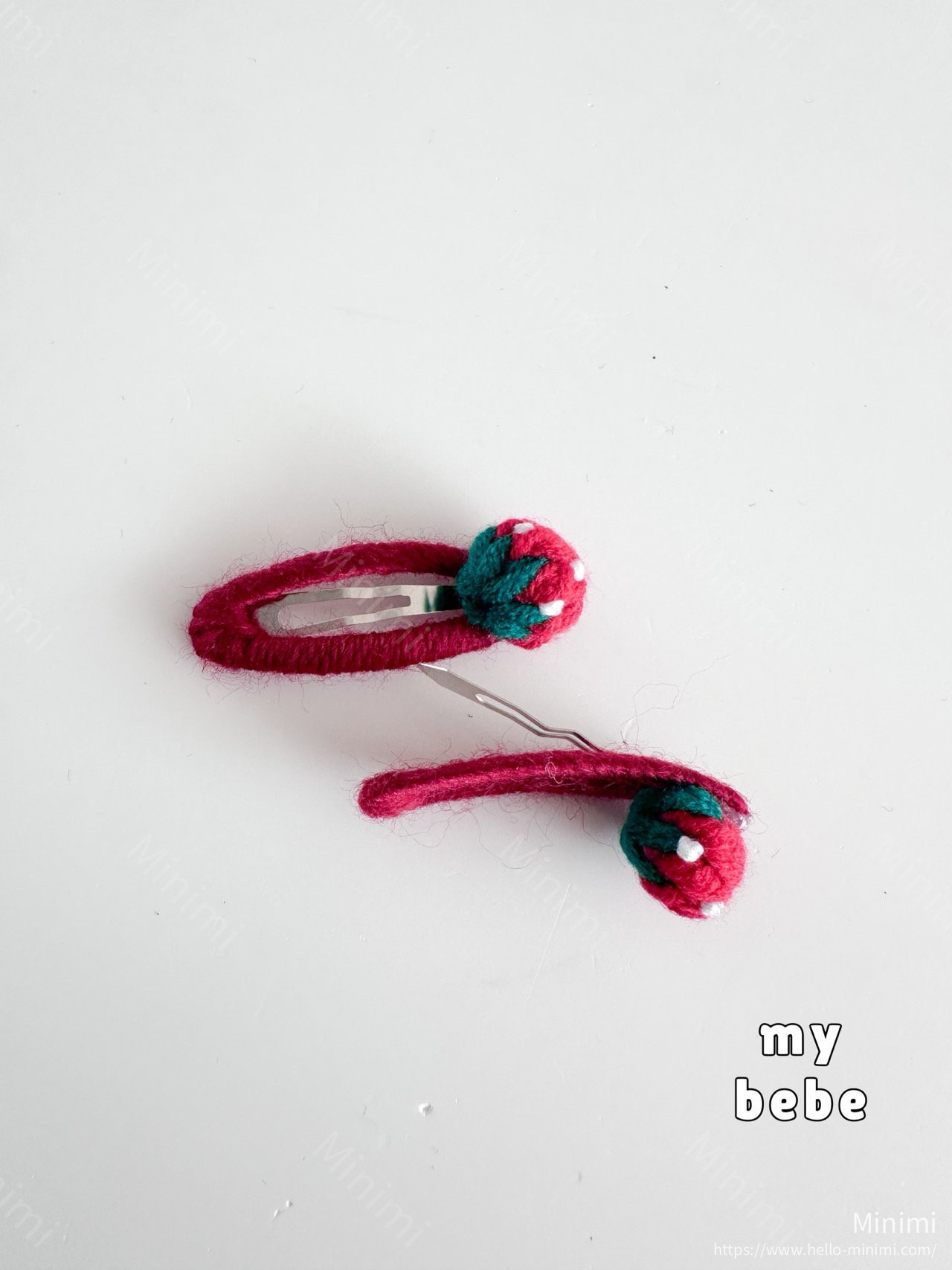 my_bébé Mini Strawberry Hairpin Set 細節圖 5