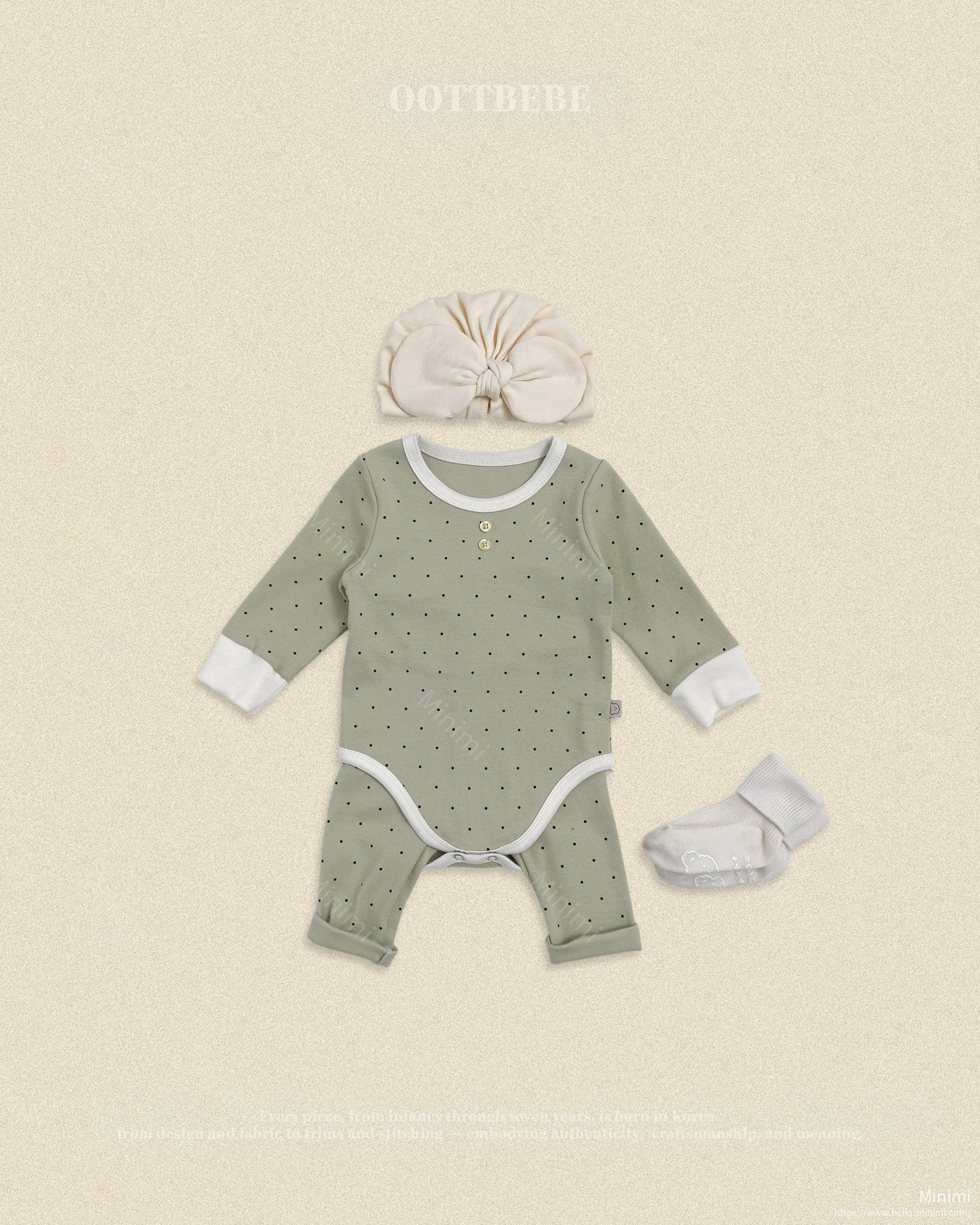 oott bebe Chouchou Dot Bodysuit 細節圖 1