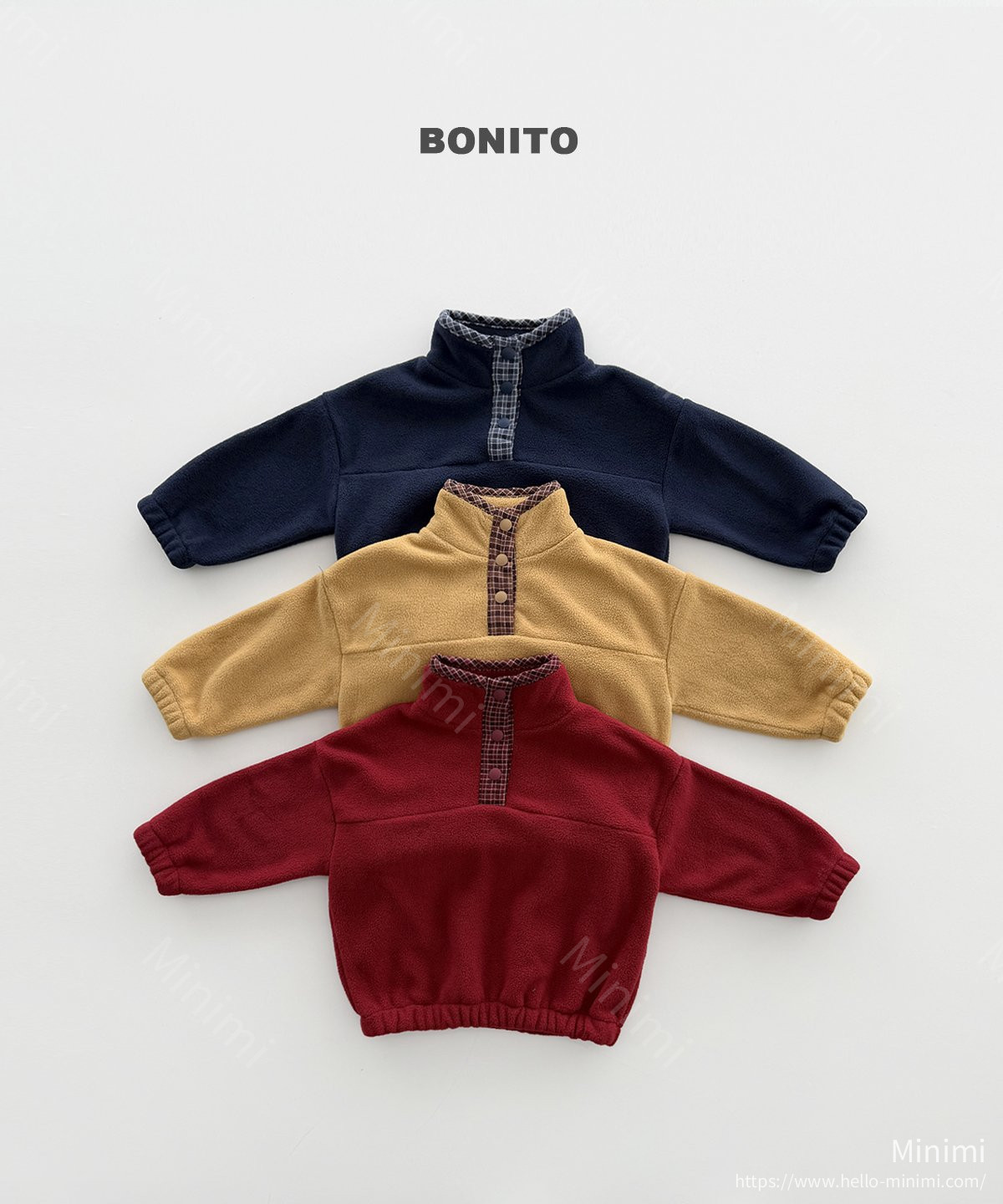 BONITO Check Binding Fleece - 韓國童裝代購主圖