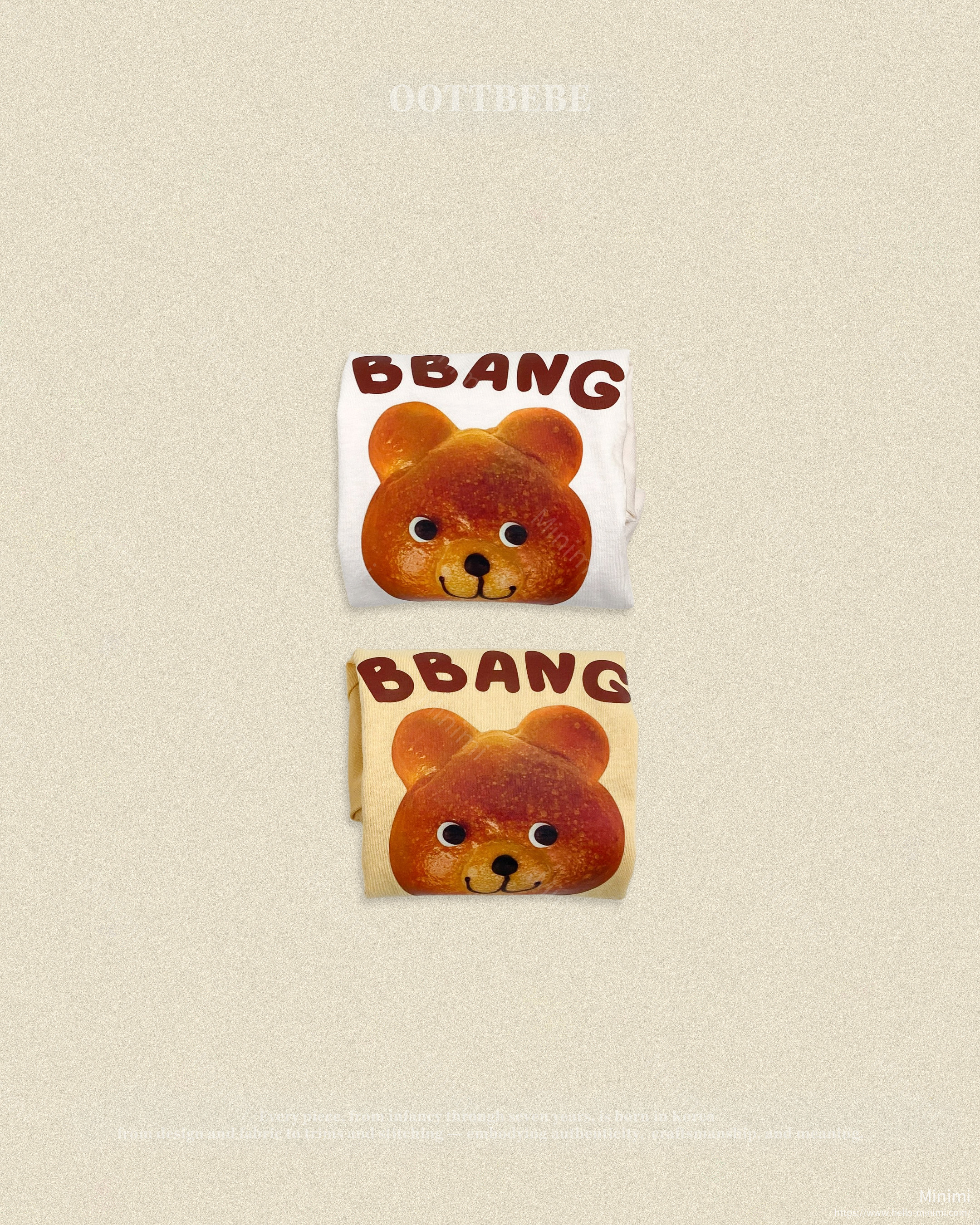 oott bebe Bread Raglan T-shirt (Kids) 細節圖 14