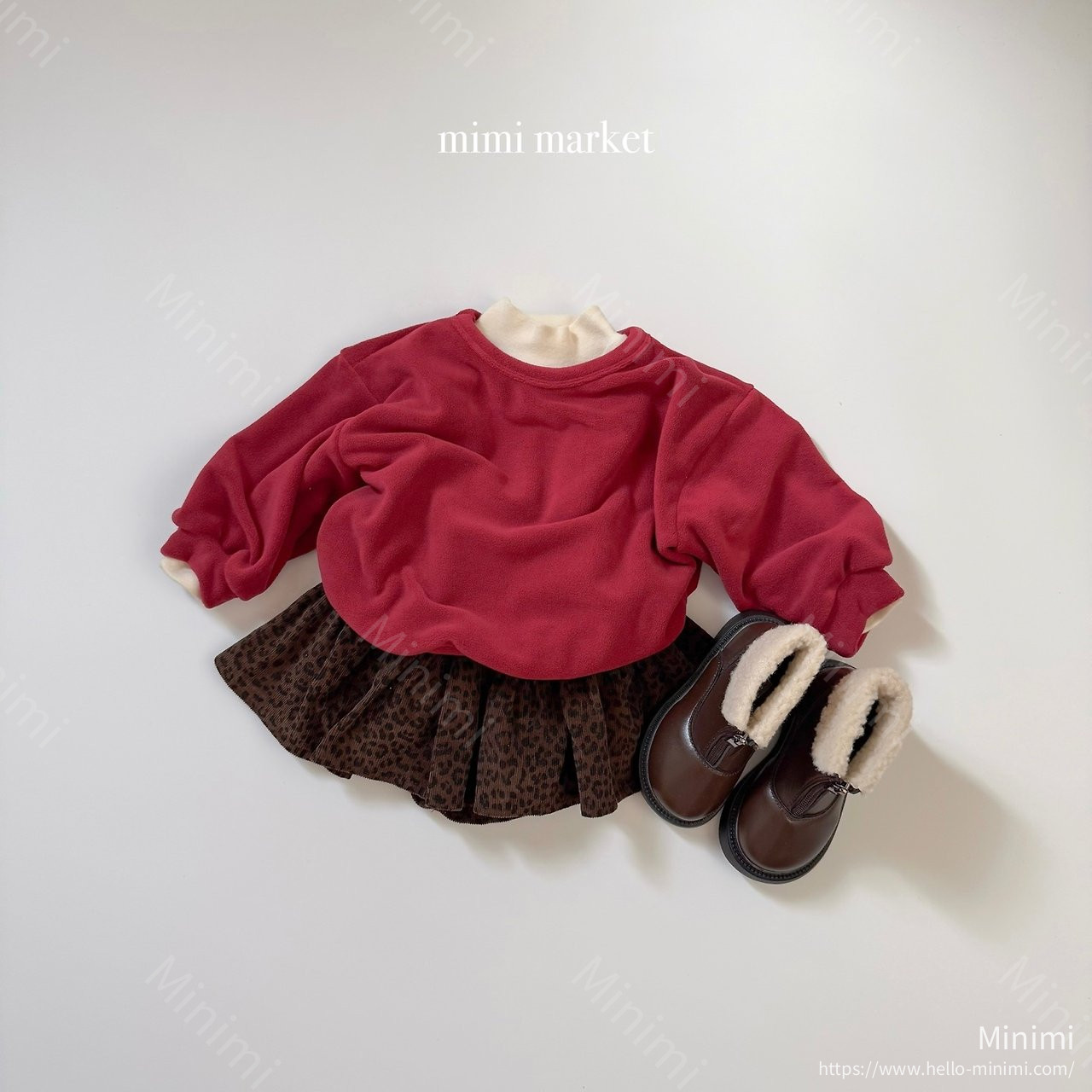 mimi-market Leopard Corduroy Cancan Skirt 細節圖 6