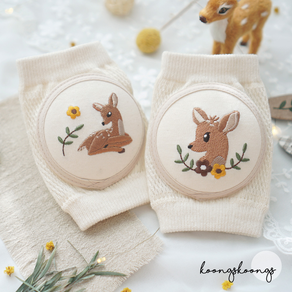 [Knee Pads] Flower Deer Organic Baby Knee Pads