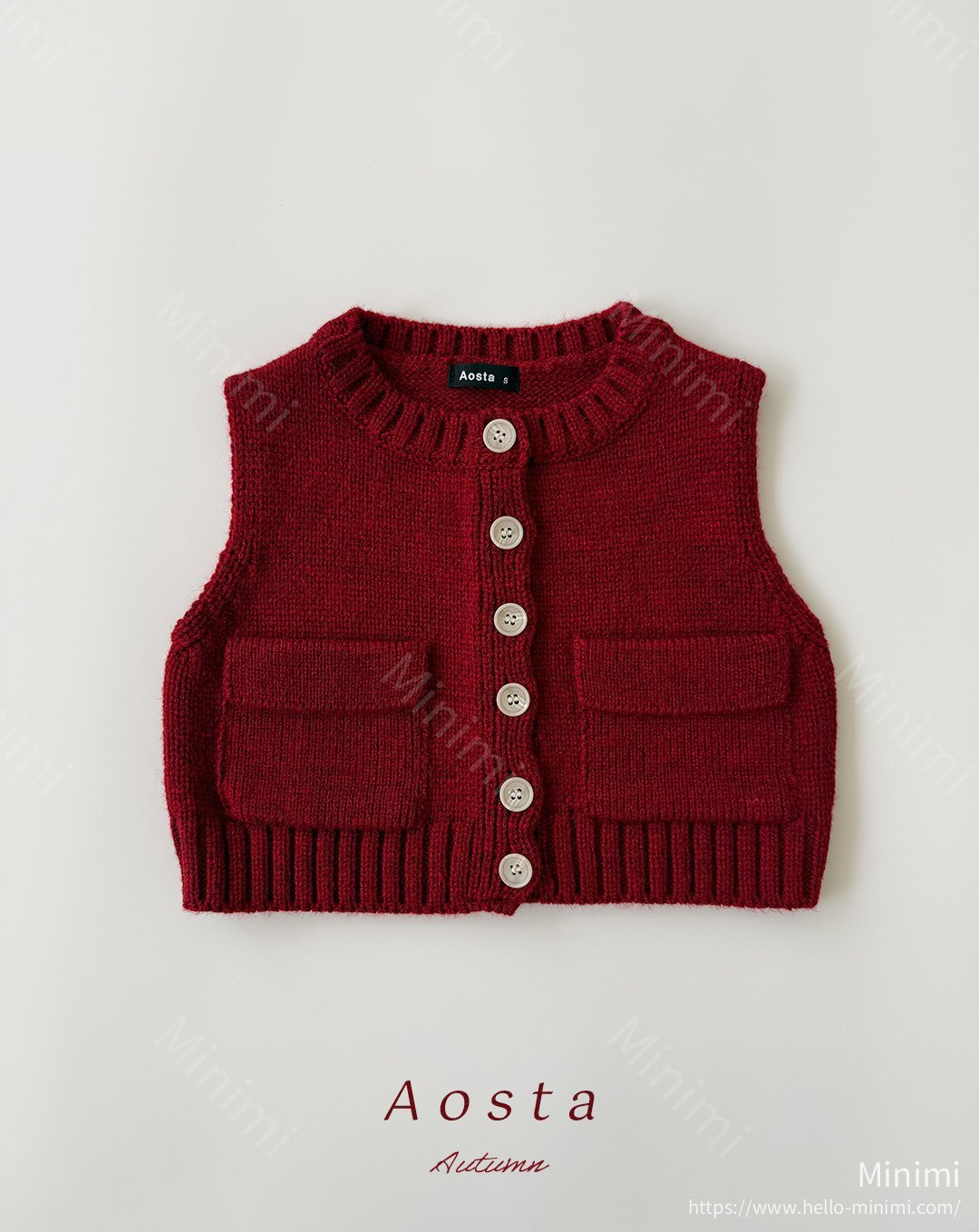 Aosta atelier Knit Cookie Vest 細節圖 6