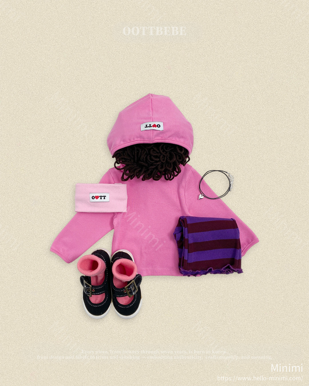 oott bebe Retro Hooded Tight T-shirt 細節圖 13
