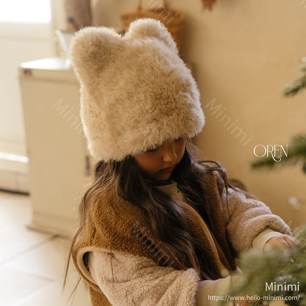 Cat Fake Fur Beanie