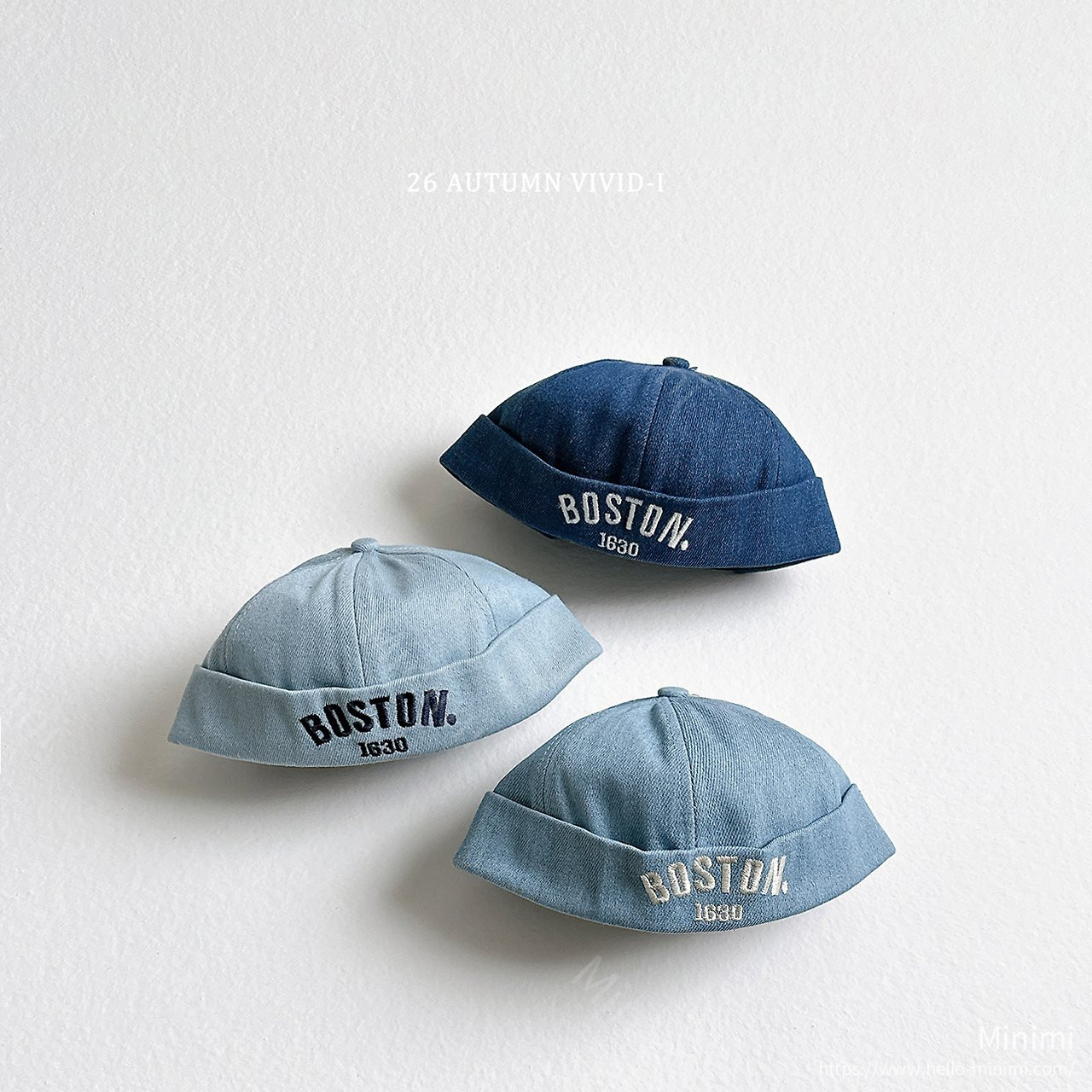 VIVID-I Denim Docker Cap - 韓國童裝代購主圖