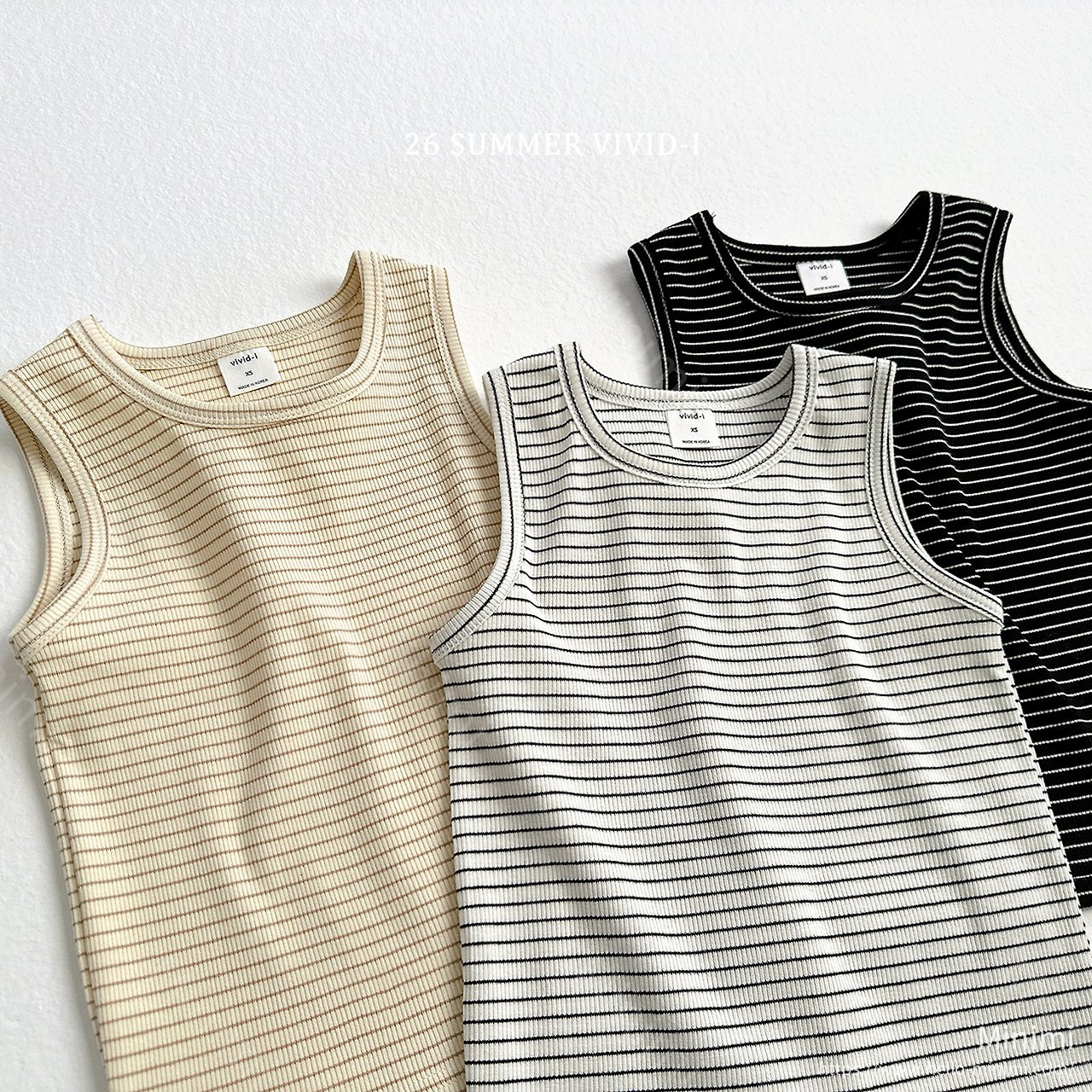VIVID-I (Event) Striped Ribbed Sleeveless Top 細節圖 18