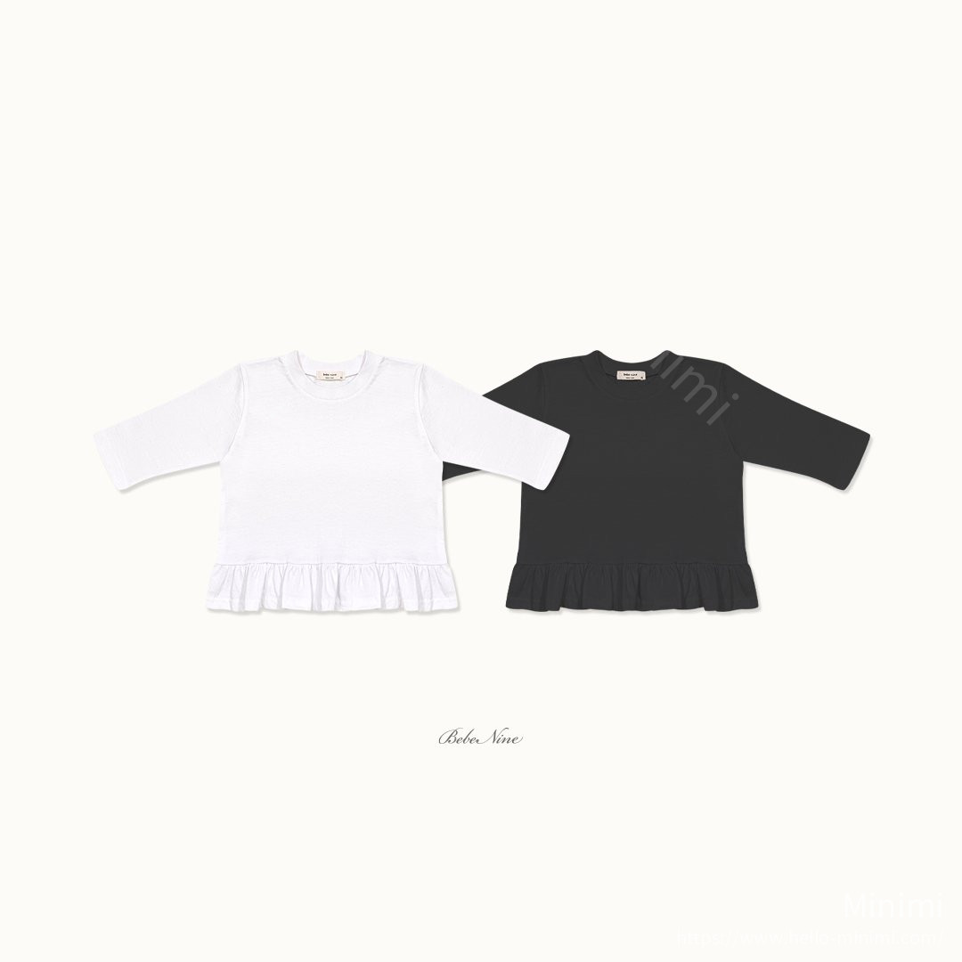 bebe nine Basic Ruffle Tee 細節圖 14