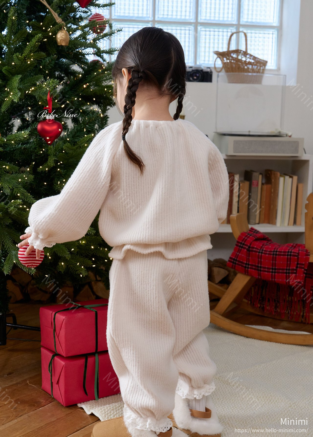 bebe nine Heart Brushed-Lining Frill Top 細節圖 8