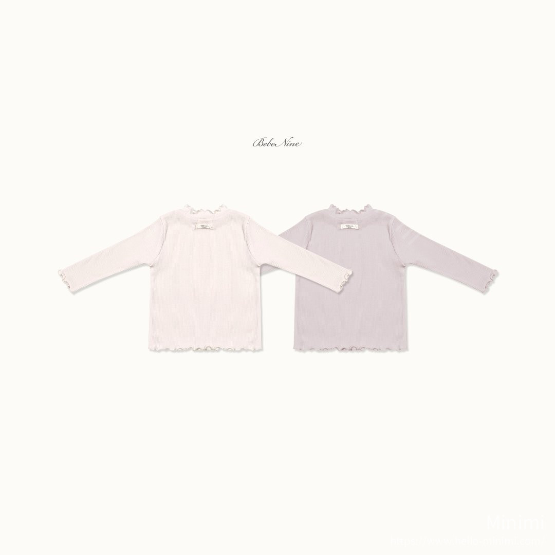 bebe nine Soft Ruffle Rib Tee 細節圖 11