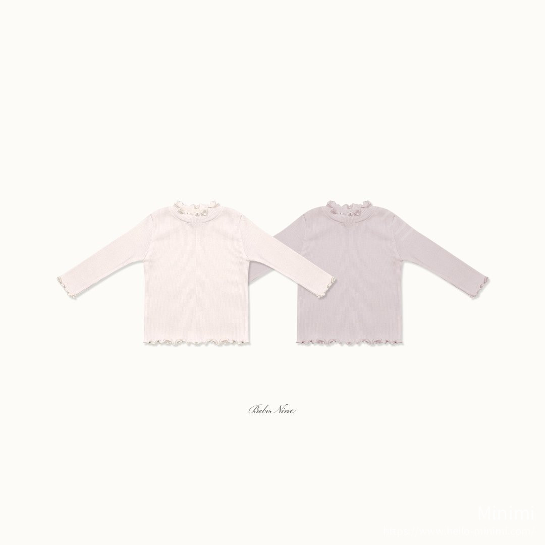 bebe nine Soft Ruffle Rib Tee 細節圖 10