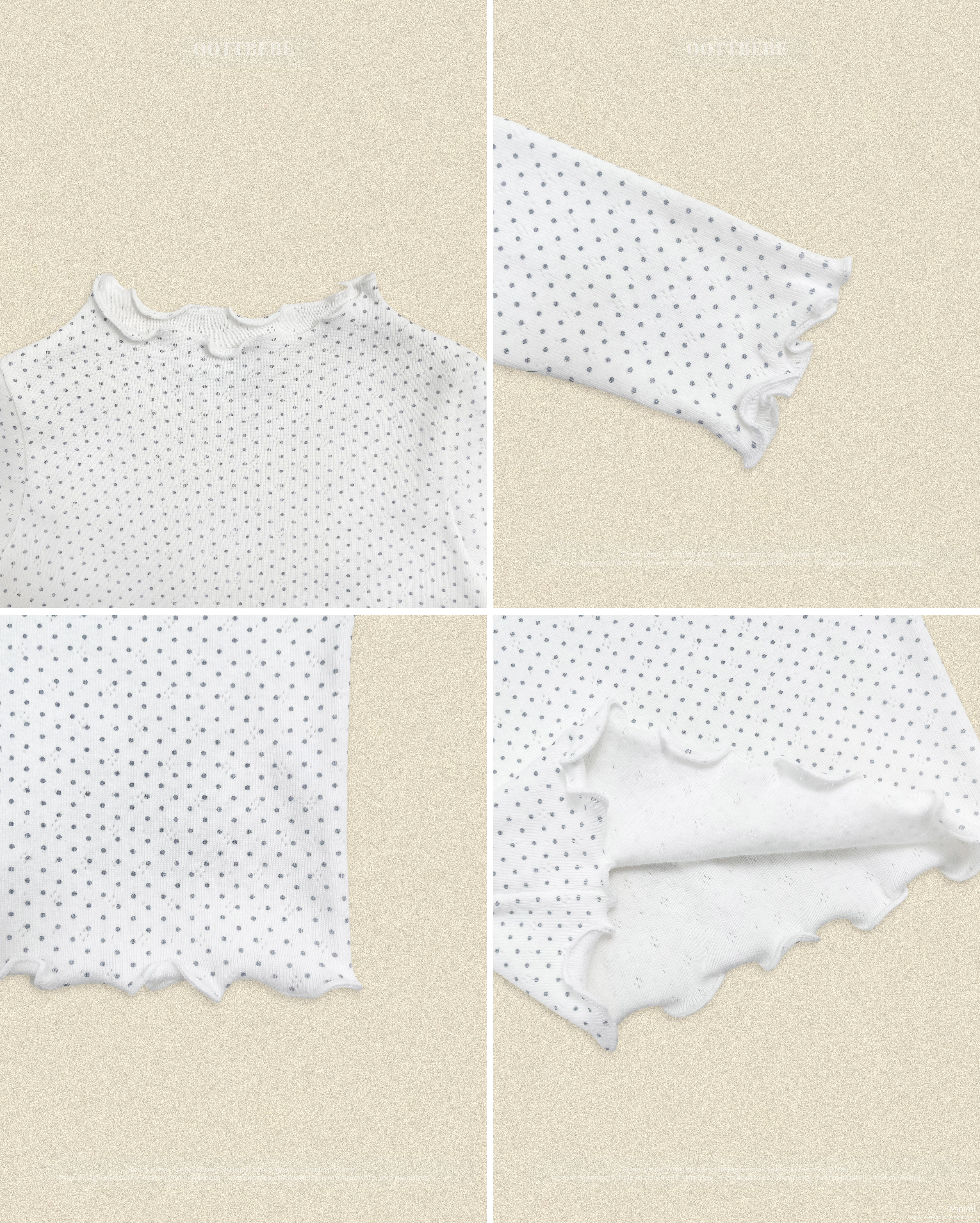 oott bebe Dot Ruffle T-shirt 細節圖 6
