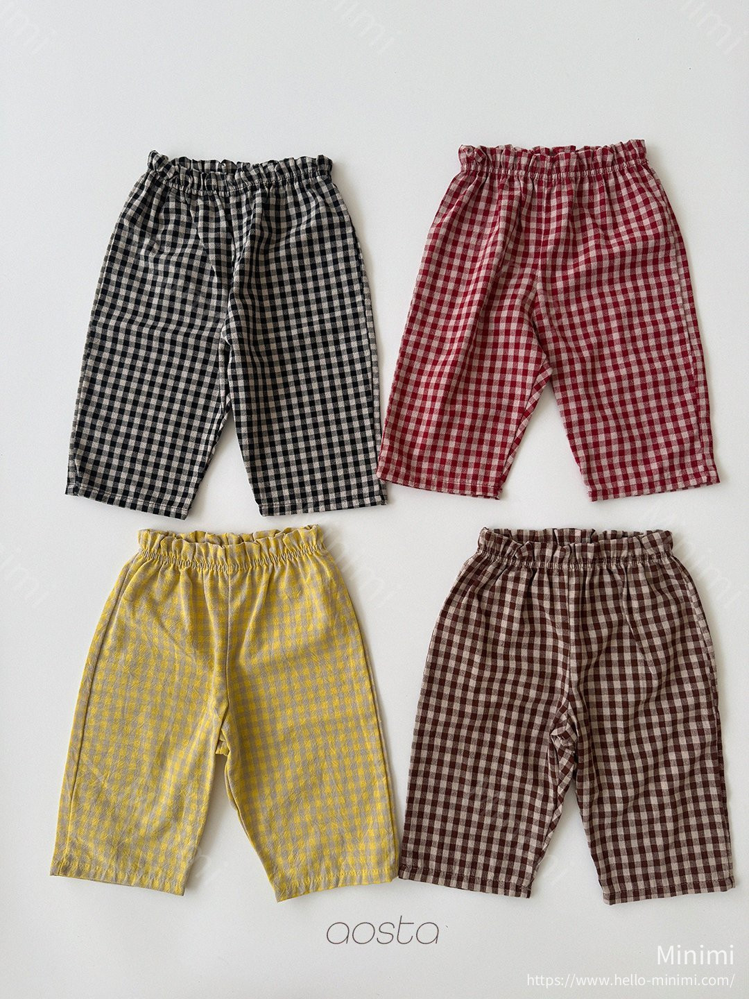 Aosta atelier Caramel Check Pants 細節圖 54