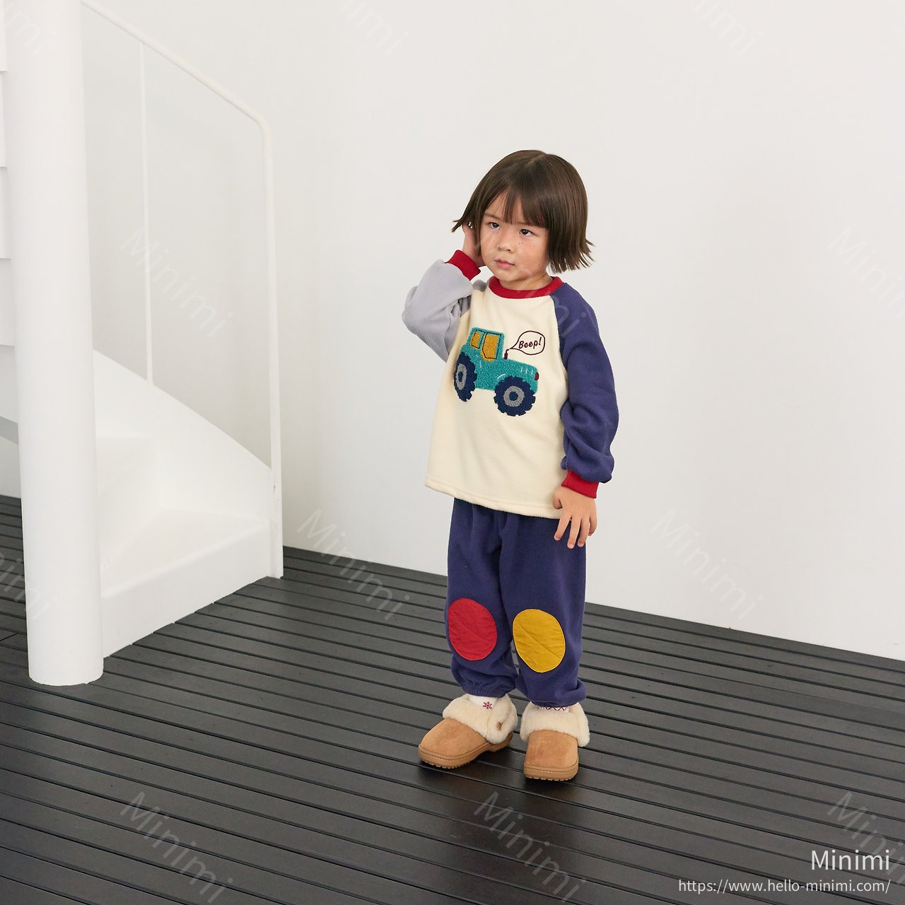 1st BLUE Boucle Car Sweatshirt 細節圖 7