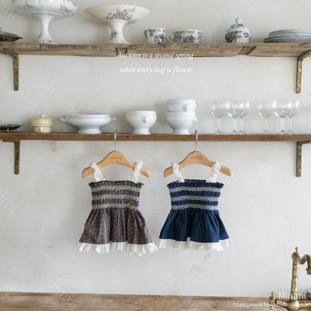 mkids Bell Smock Blouse - 韓國童裝代購主圖