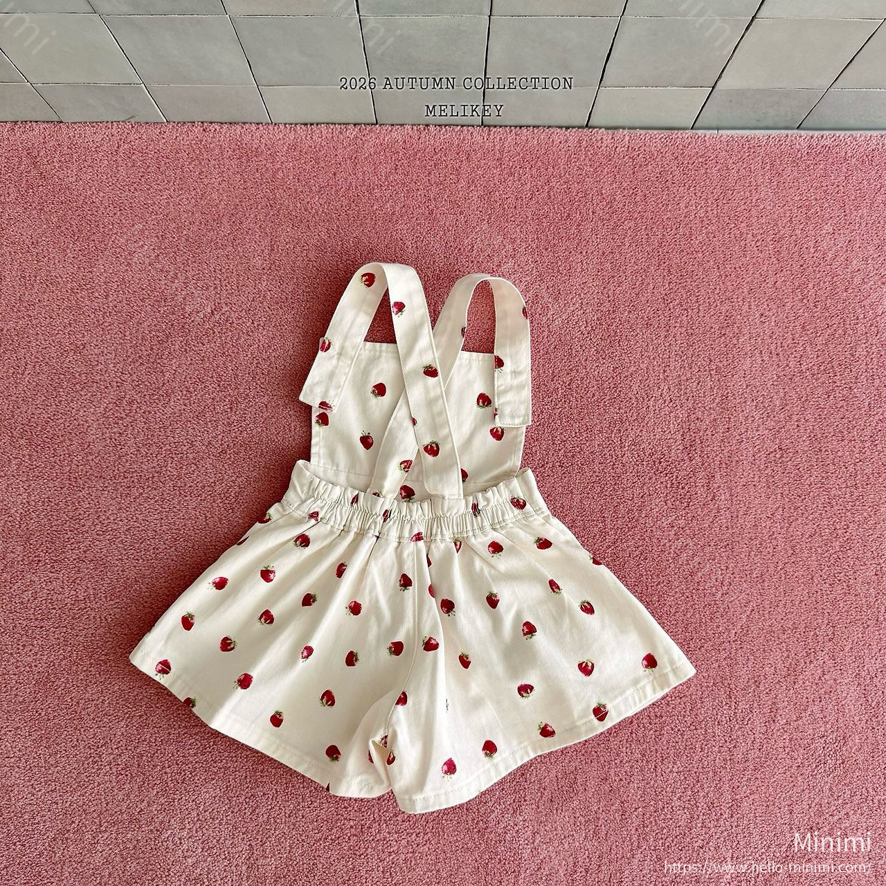 Melikey Strawberry Heart Overalls 細節圖 1