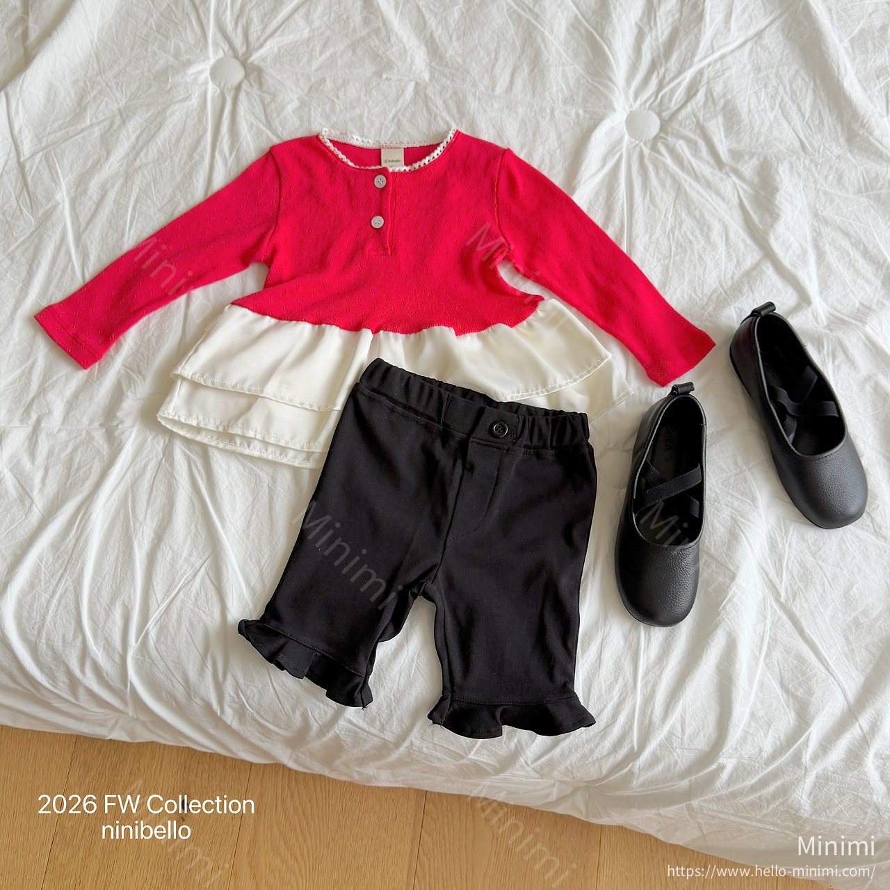 ninibello Eyelet Tulip Layered T-shirt 細節圖 8