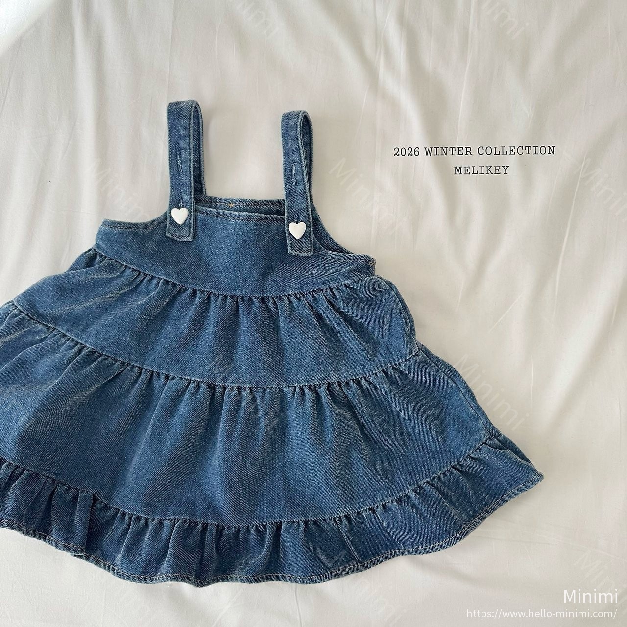 Melikey Tiered Velvet Denim Dress 細節圖 22