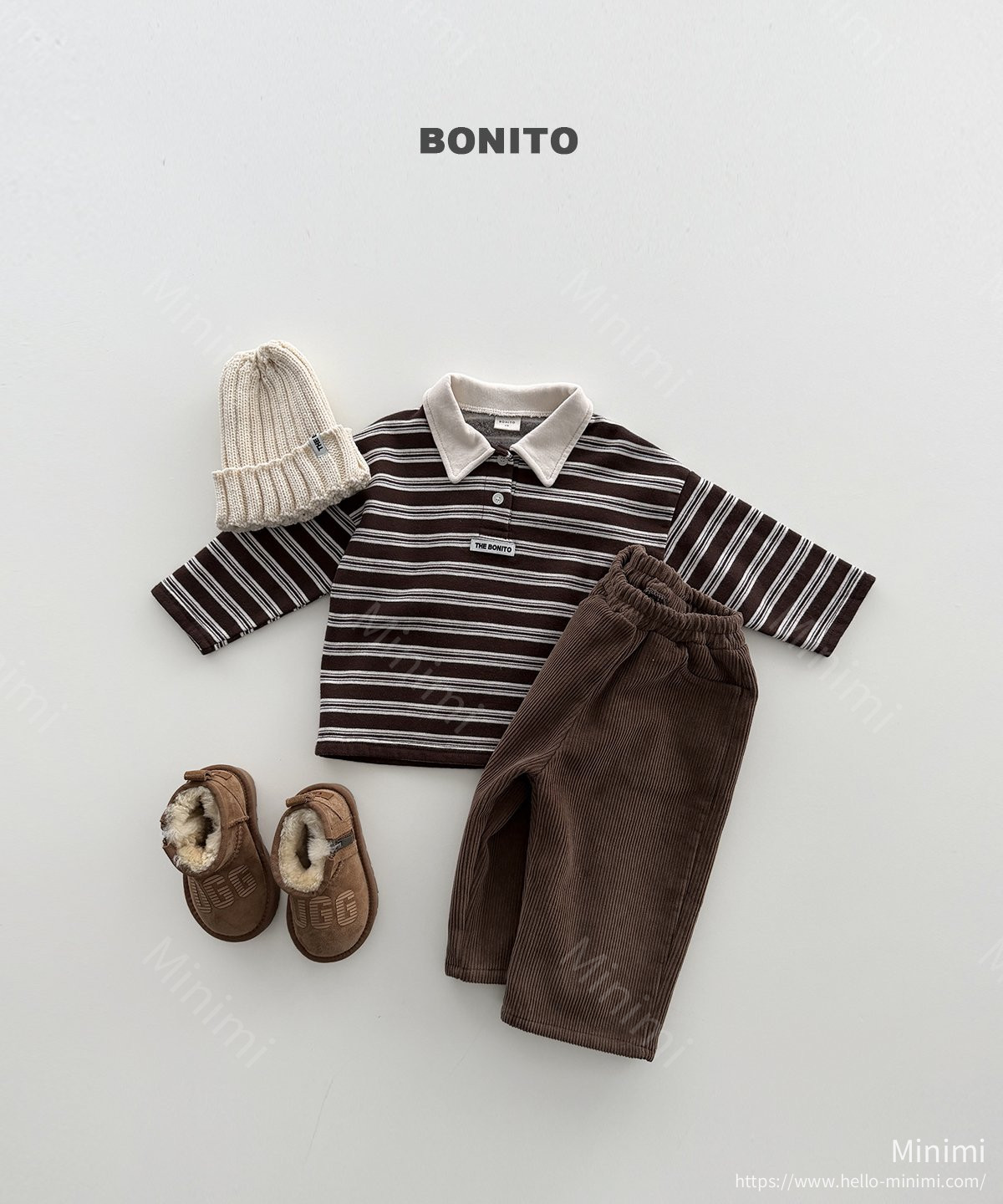 BONITO Stripe Choco Collar Tee 細節圖 7