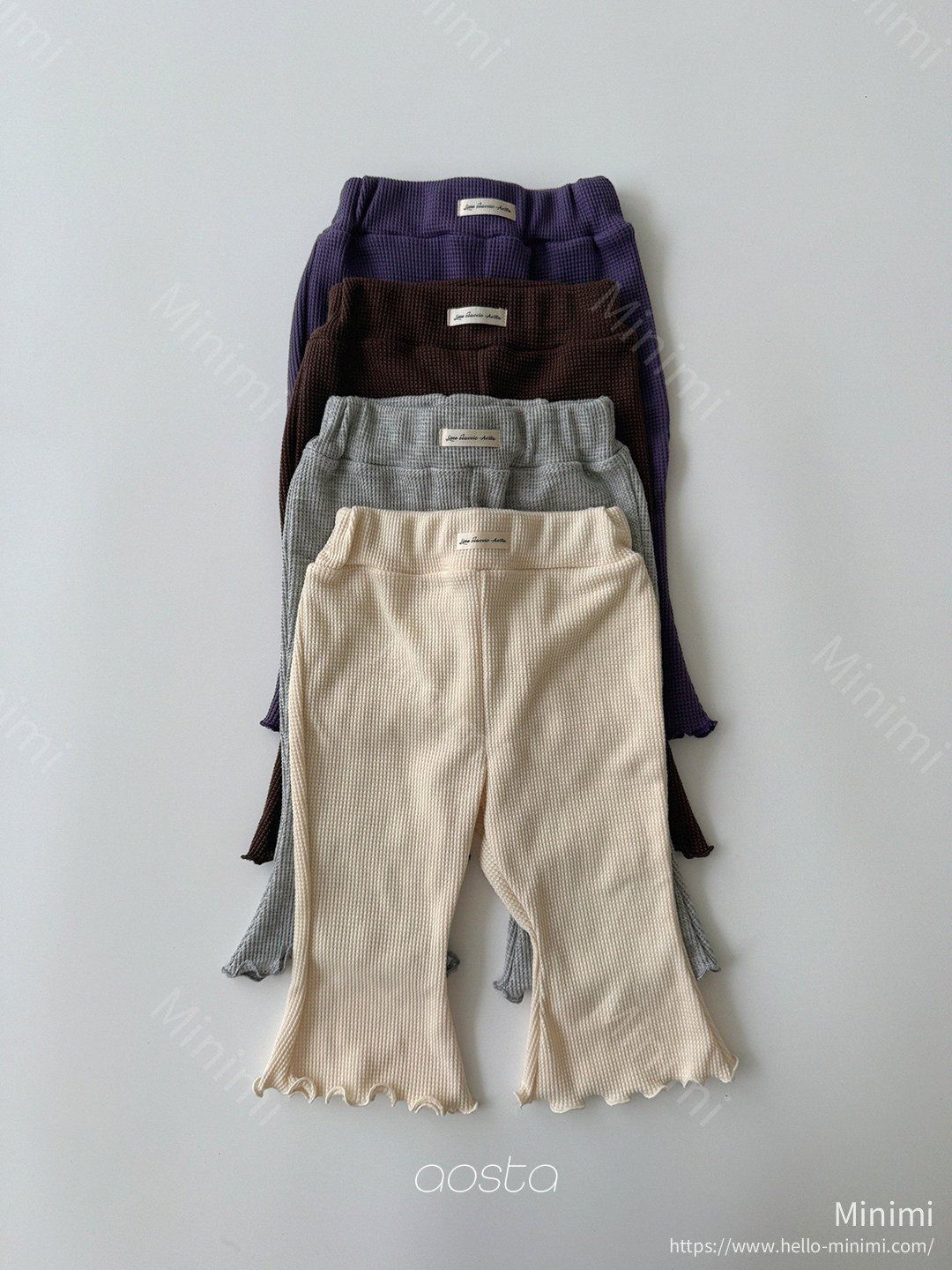 Aosta atelier Jelly Waffle Pants - 韓國童裝代購主圖