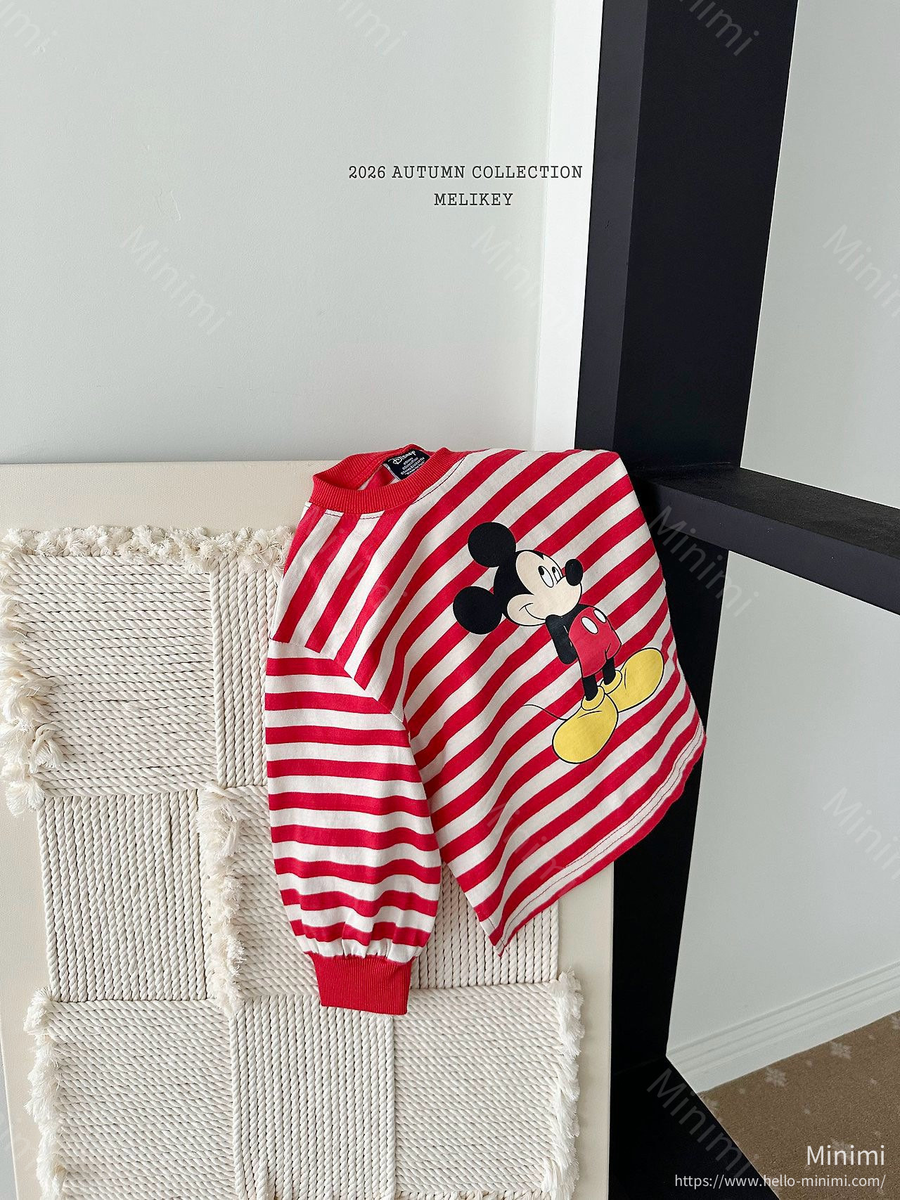 Melikey Mickey Ribbed Hem T-shirt 細節圖 6