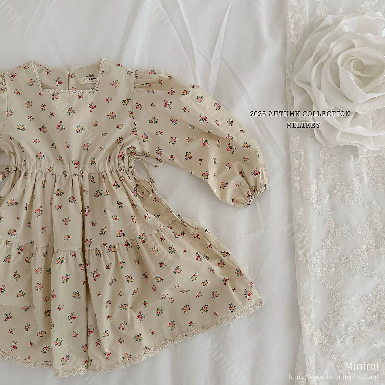 Melikey Vintage Flower Dress 細節圖 2