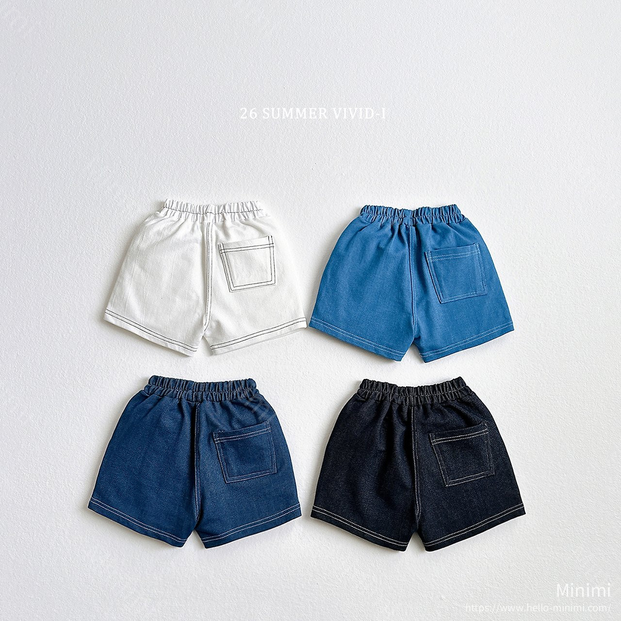 VIVID-I Span Denim Shorts 細節圖 1