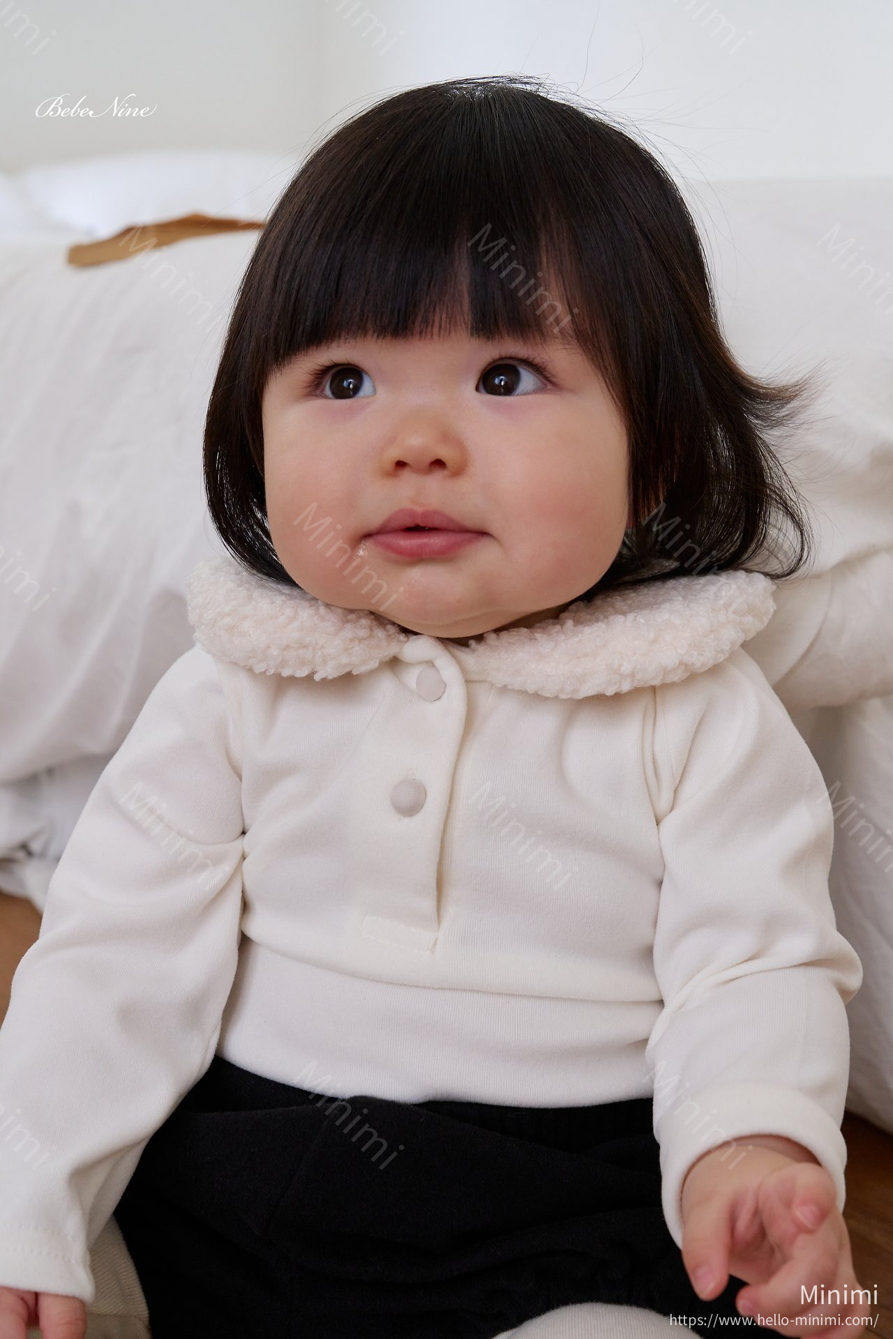 bebe nine Teddy Round-Collar Top 細節圖 4