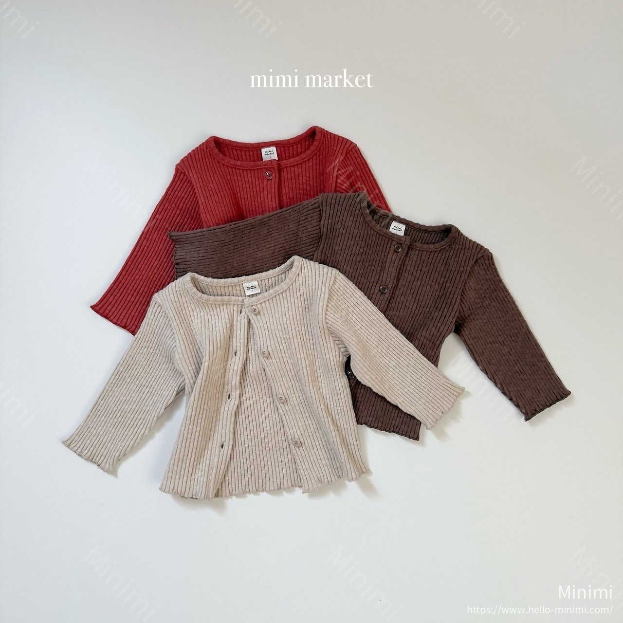 mimi-market Ribbed Cardigan 細節圖 8