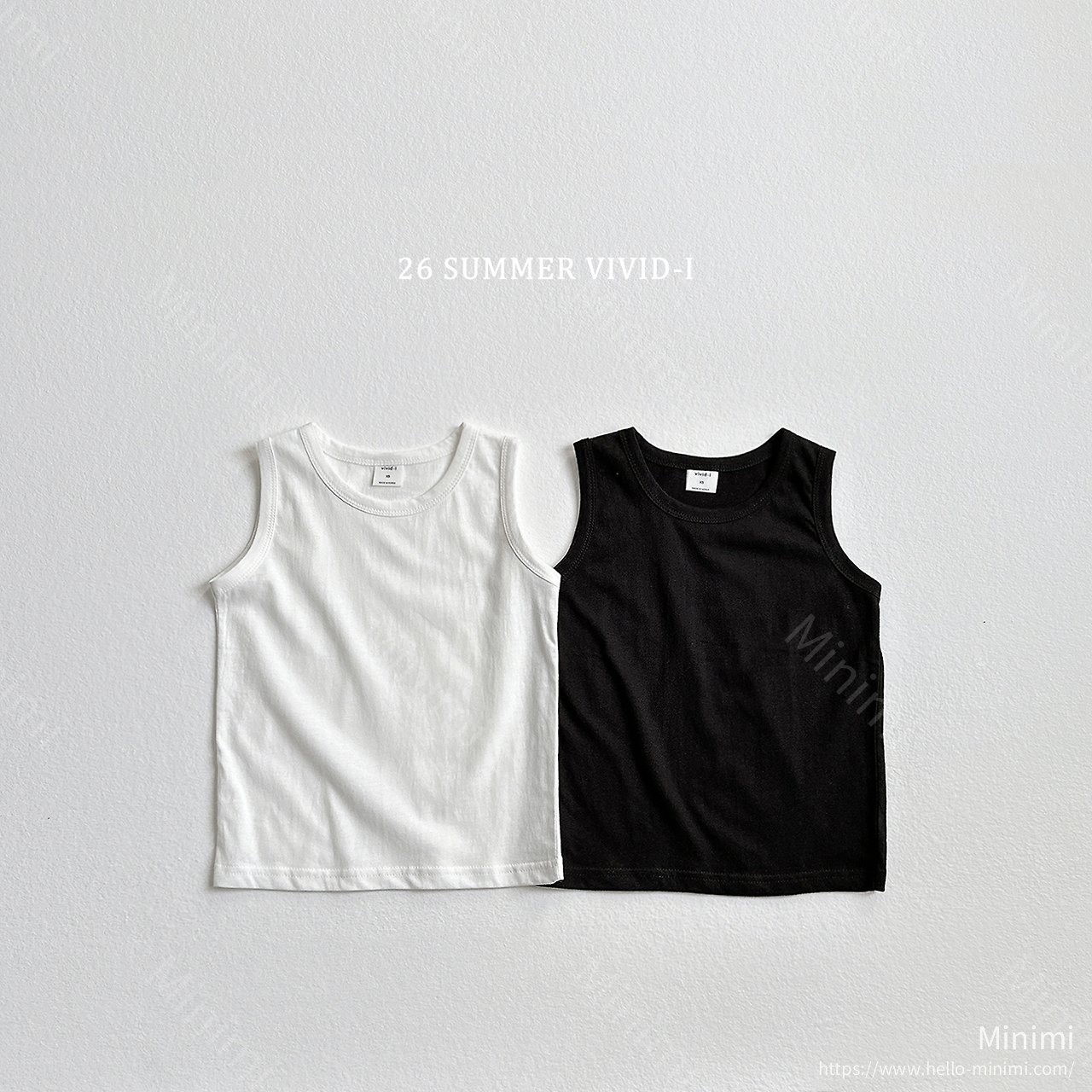 VIVID-I Layered Sleeveless Top - 韓國童裝代購主圖