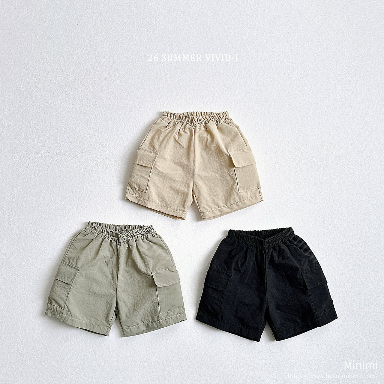 VIVID-I Rustling Cargo Shorts - 韓國童裝代購主圖