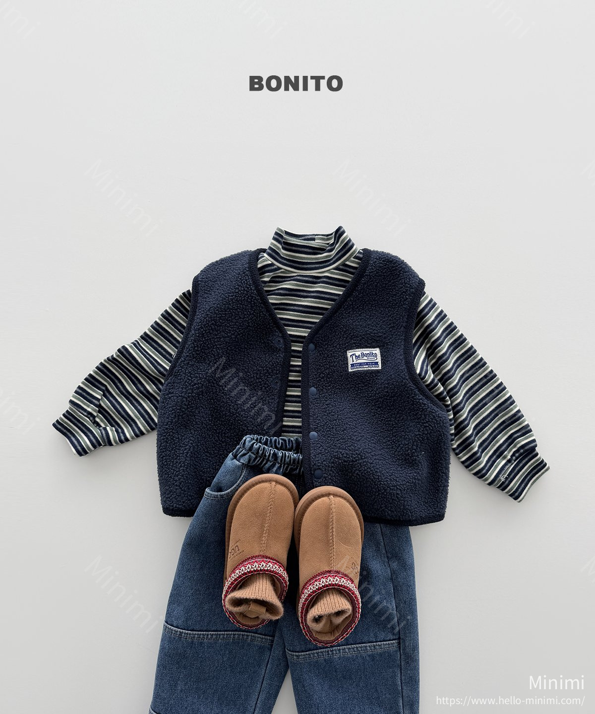 BONITO Retro Loose Stripe Turtleneck 細節圖 16