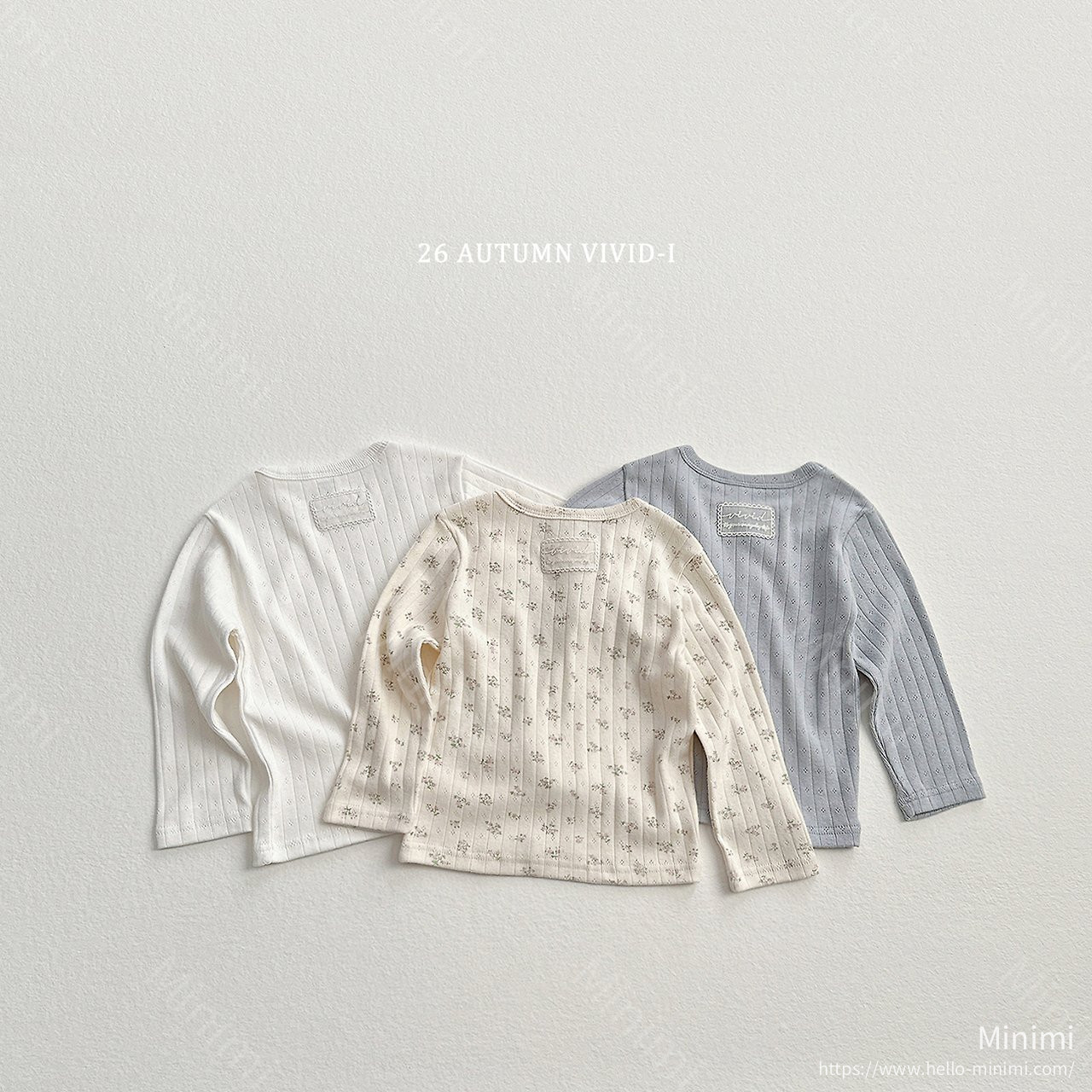 VIVID-I Lace Label Eyelet T-shirt - 韓國童裝代購主圖